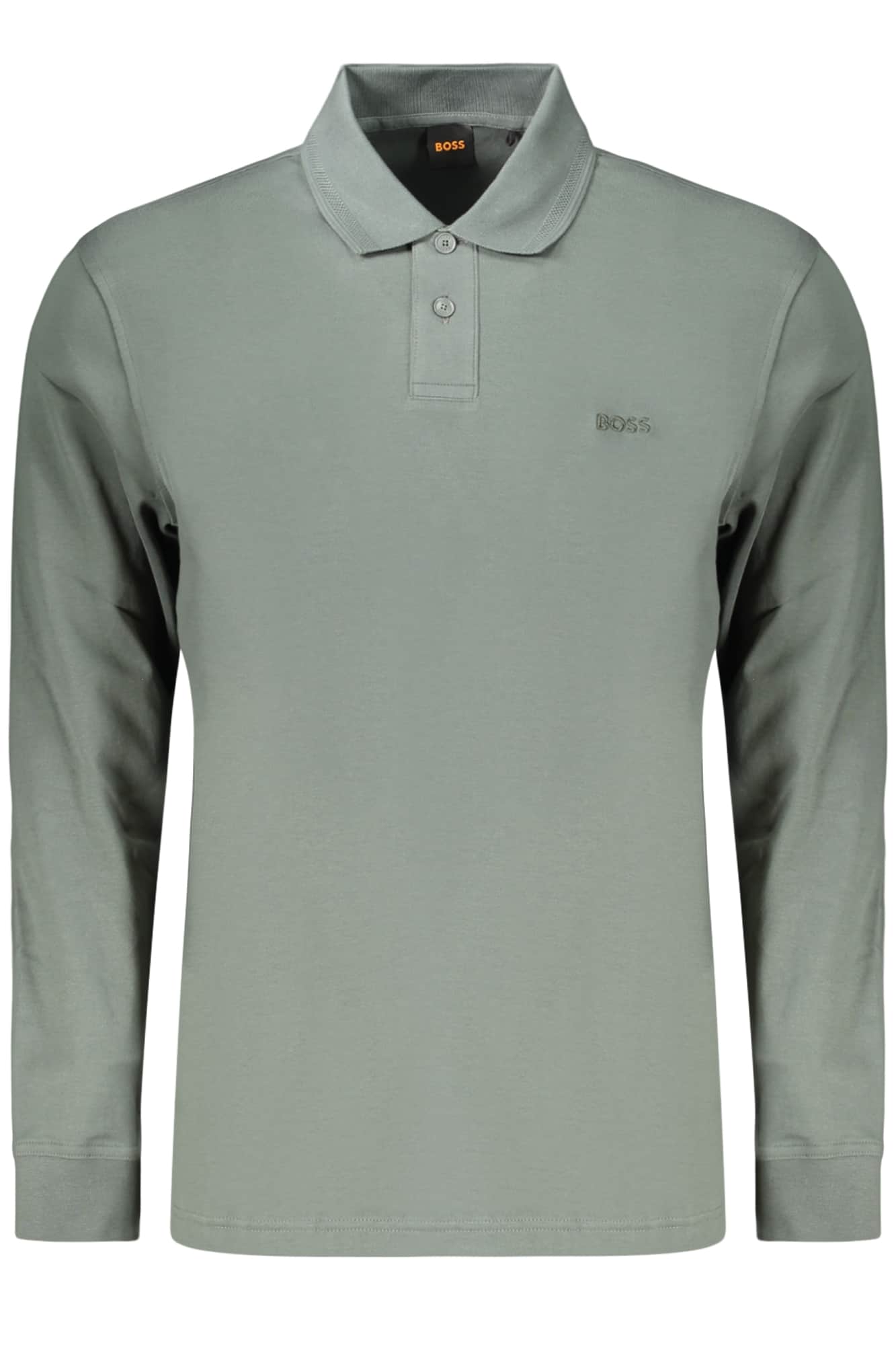 Boss hombre manga larga polo, azul