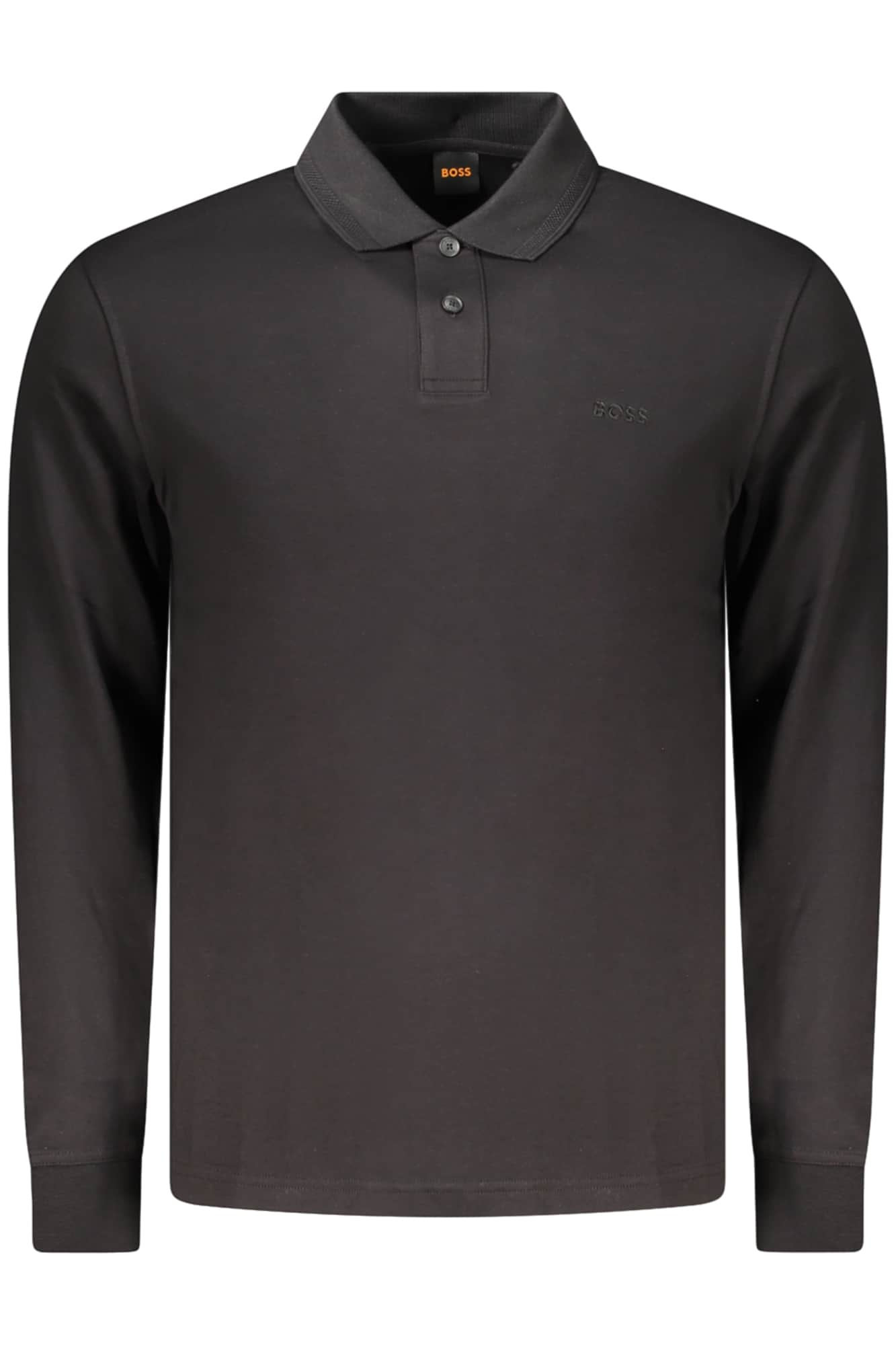 Boss hombre manga larga polo, azul