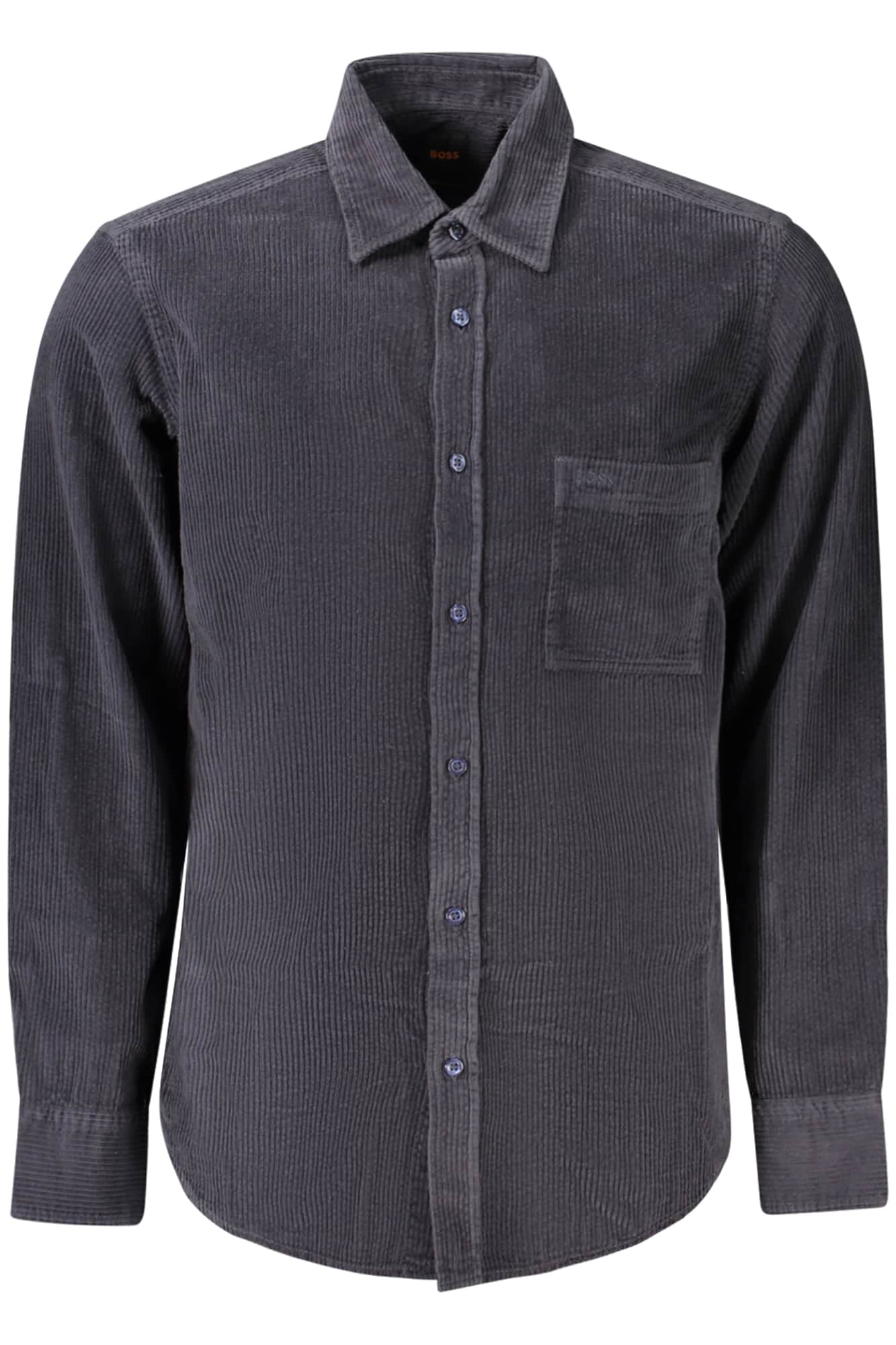 Boss hombre manga larga azul camisa