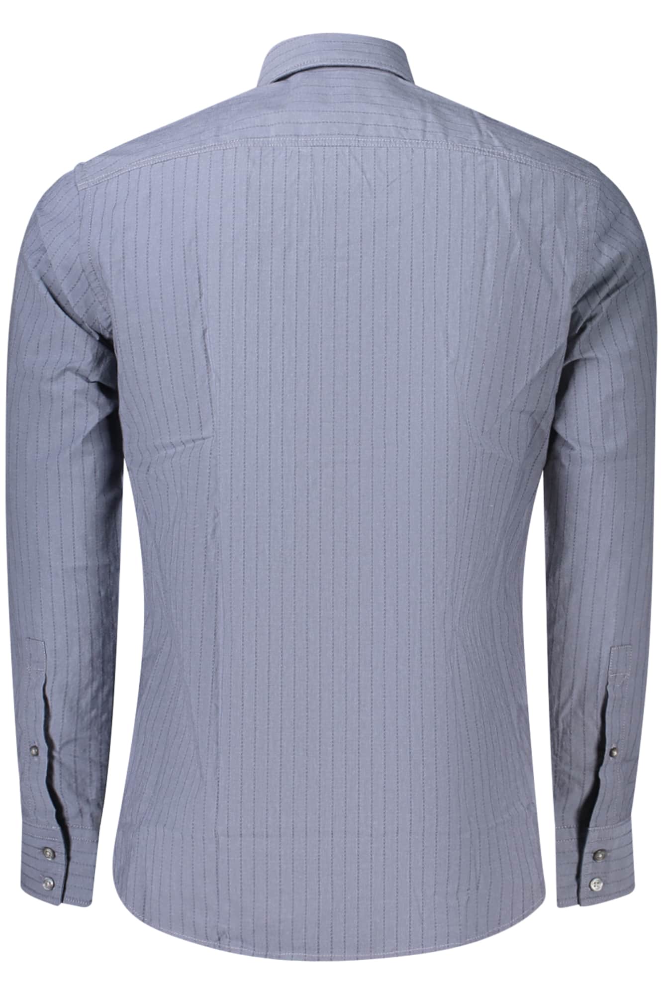 Boss hombre manga larga azul camisa