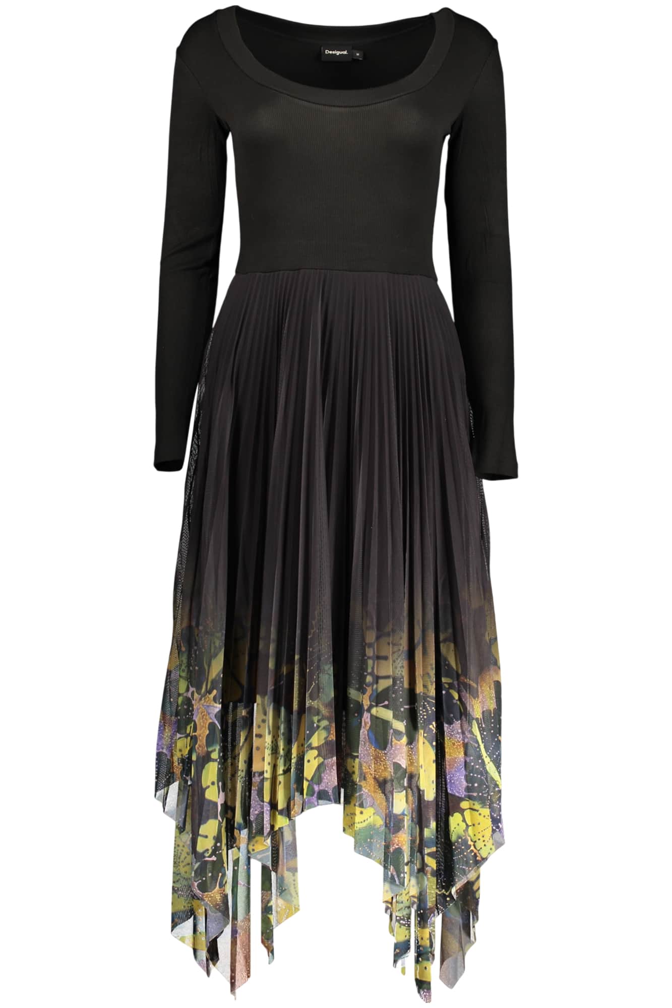 Desigual mujer largo negro vestido