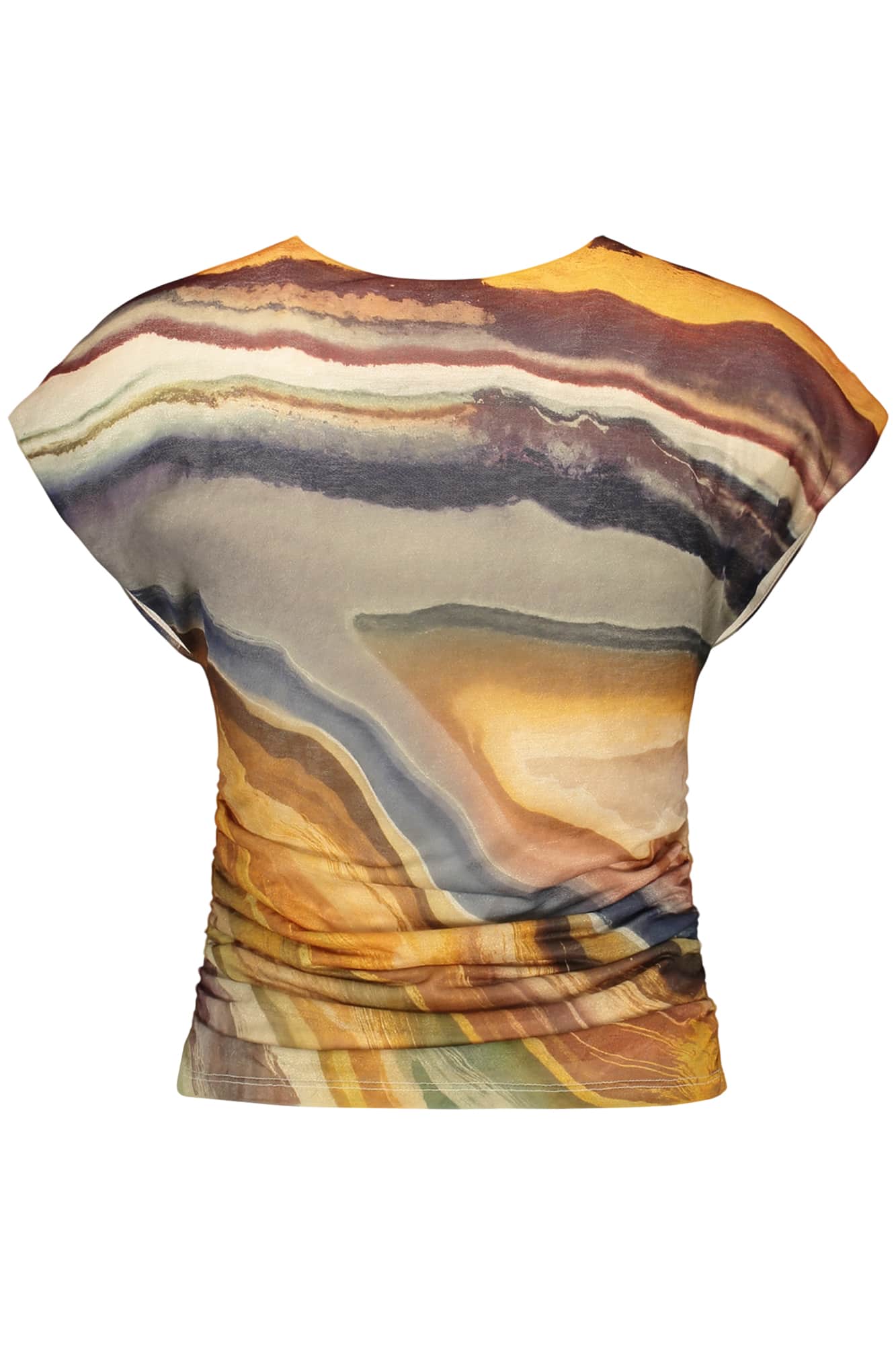 Desigual mujer sin mangas t-camisa beige