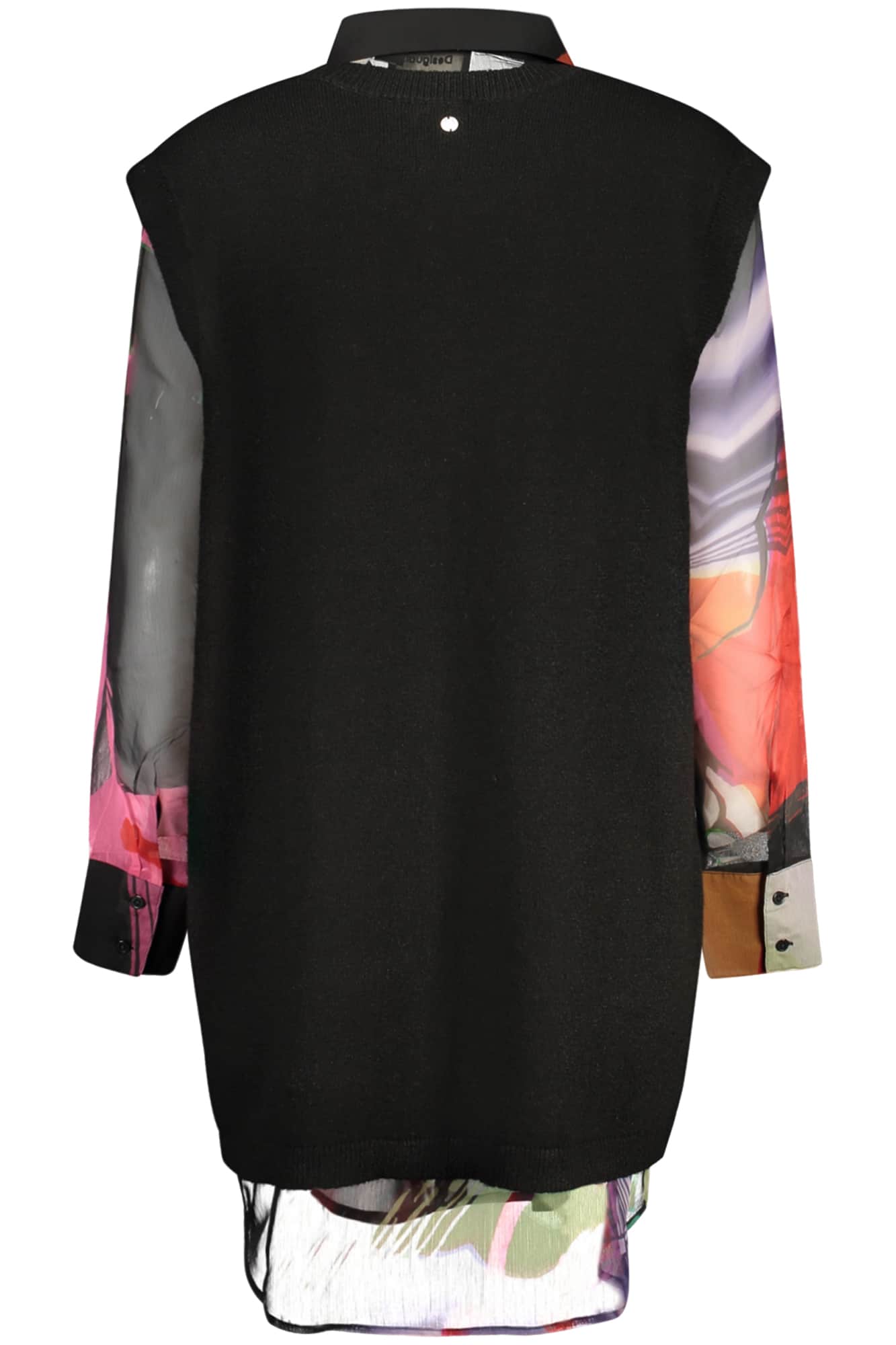 Desigual mujer manga larga camisa, negro
