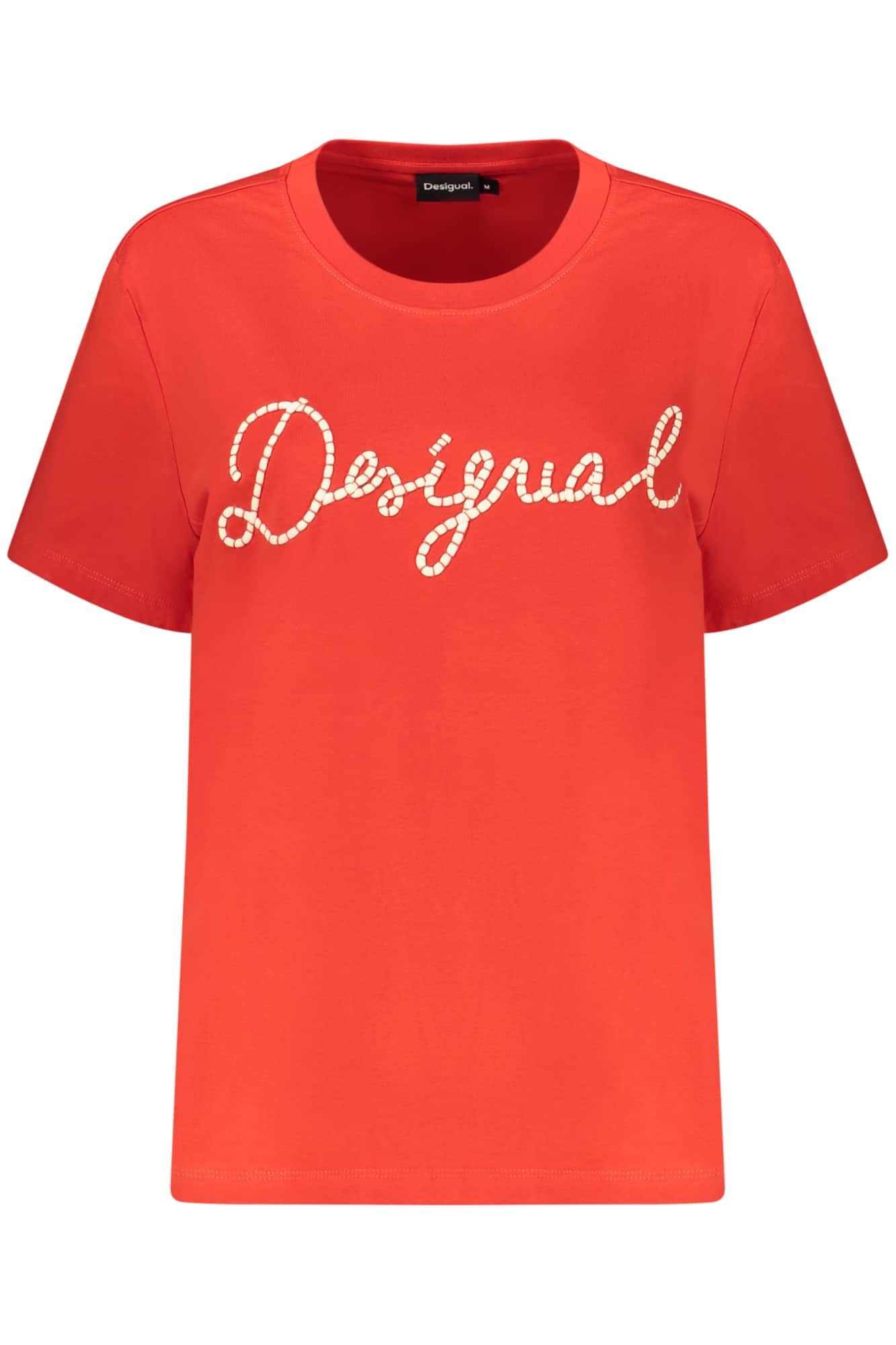 Desigual mujer manga corta t-camisa, rojo