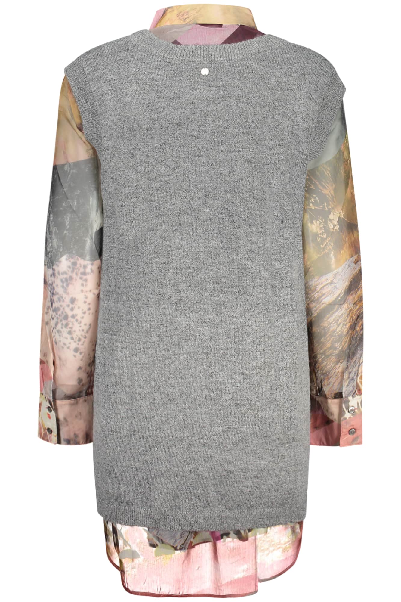 Desigual mujer manga larga camisa, gris
