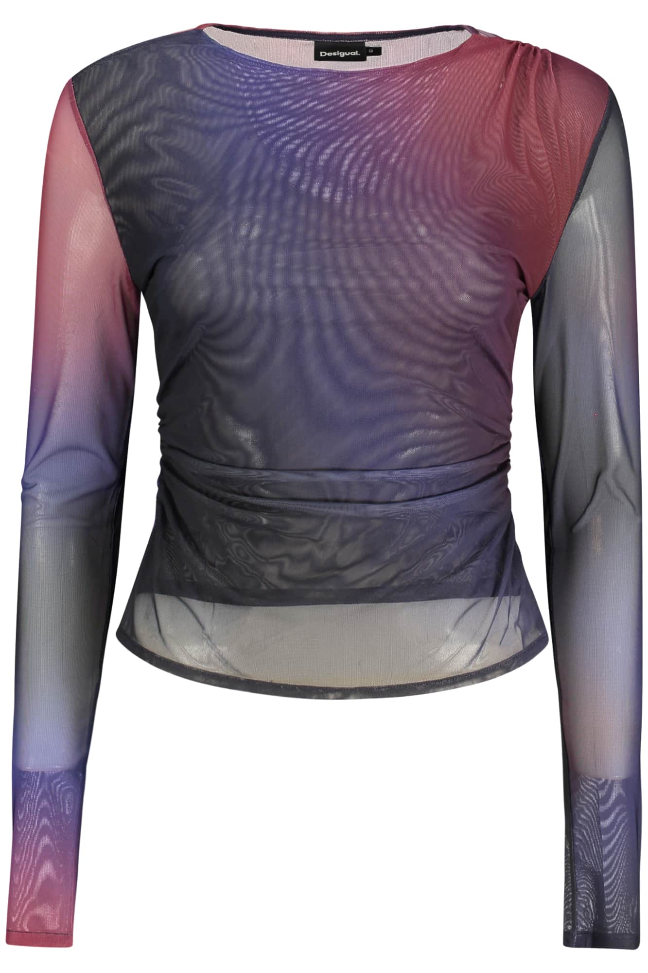Desigual mujer manga larga t-camisa, azul