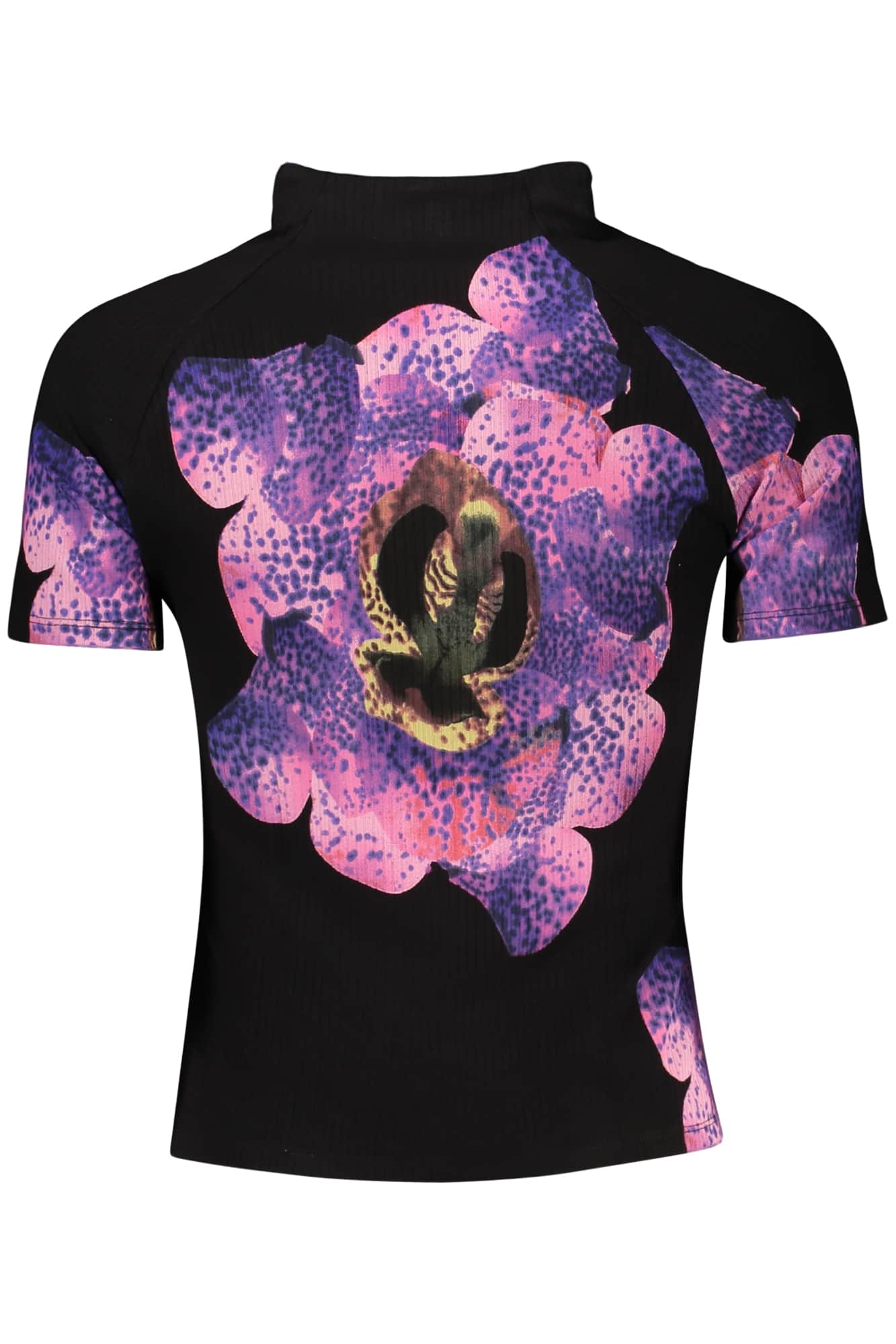 Desigual mujer manga corta t-camisa negro