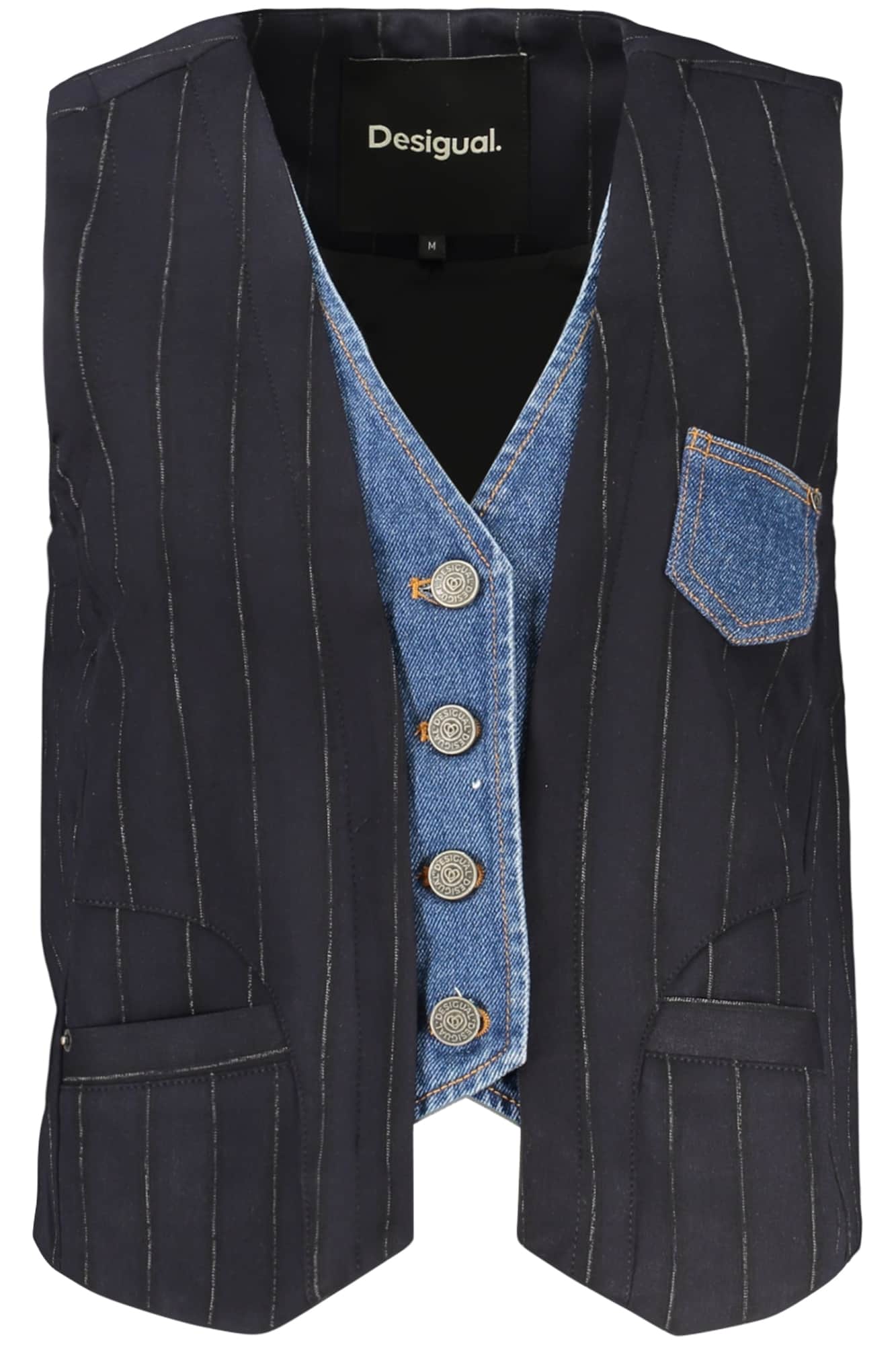 Desigual mujer azul vest