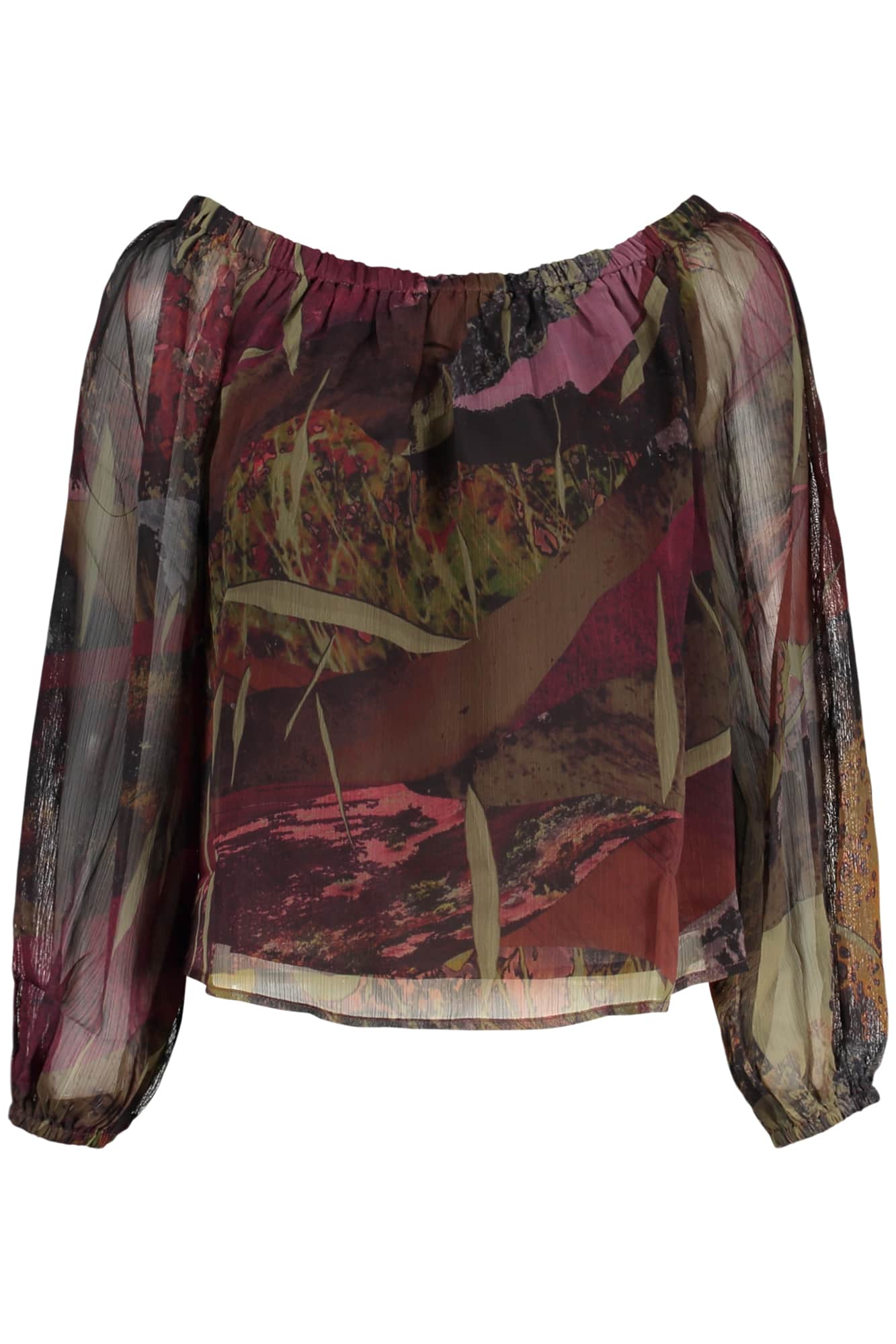 Desigual mujer manga larga camisa, verde