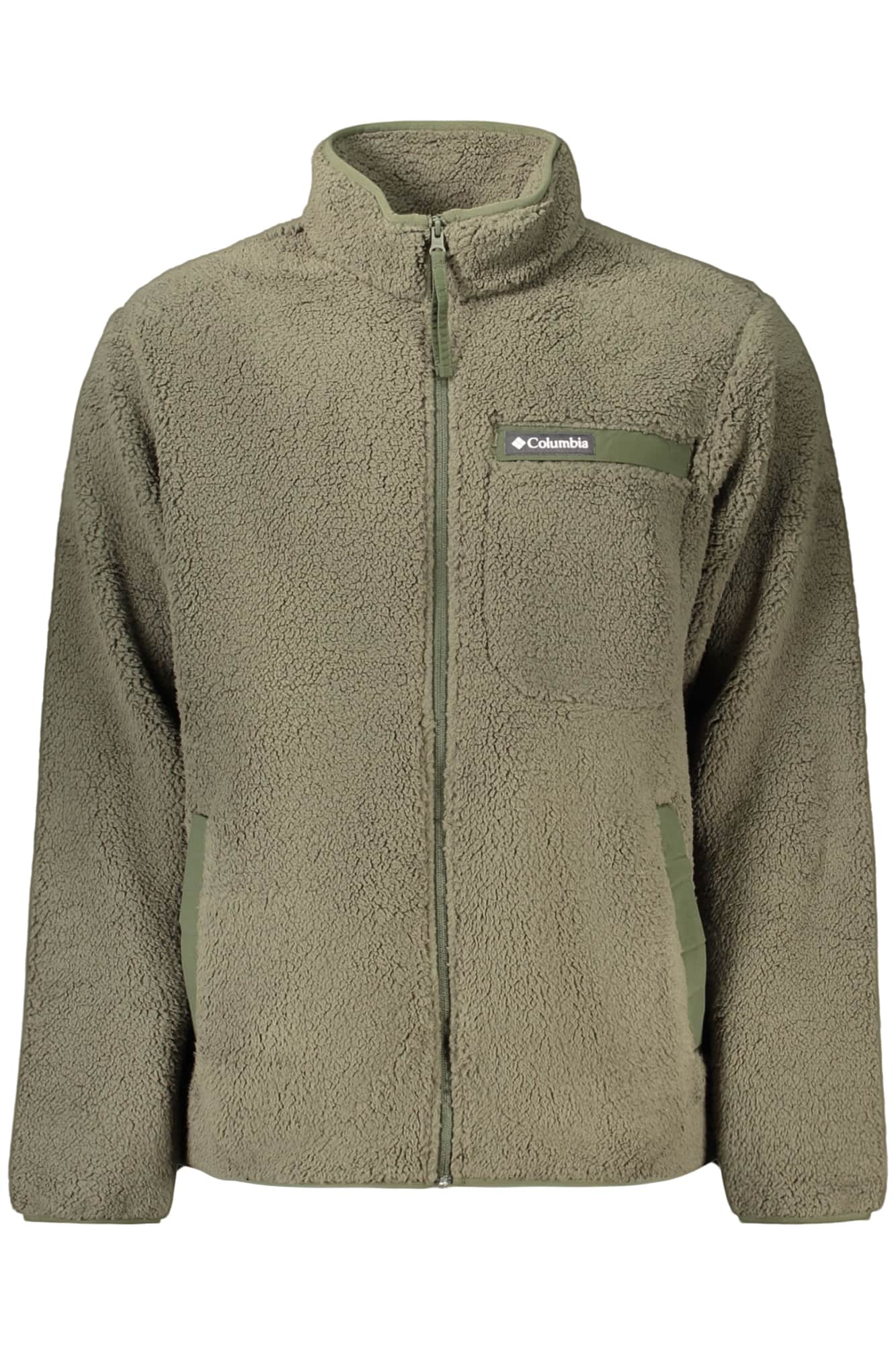 Columbia hombre verde con cremallera sudadera