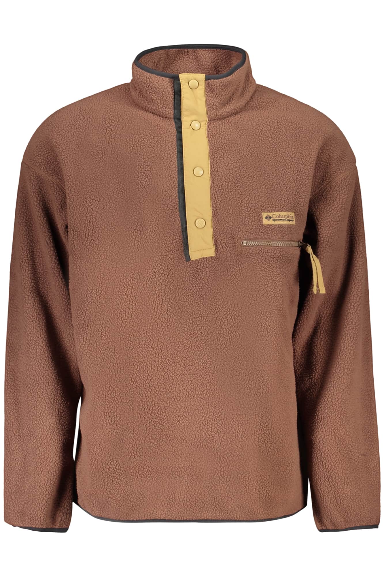 Columbia hombre marrón con cremallera sudadera