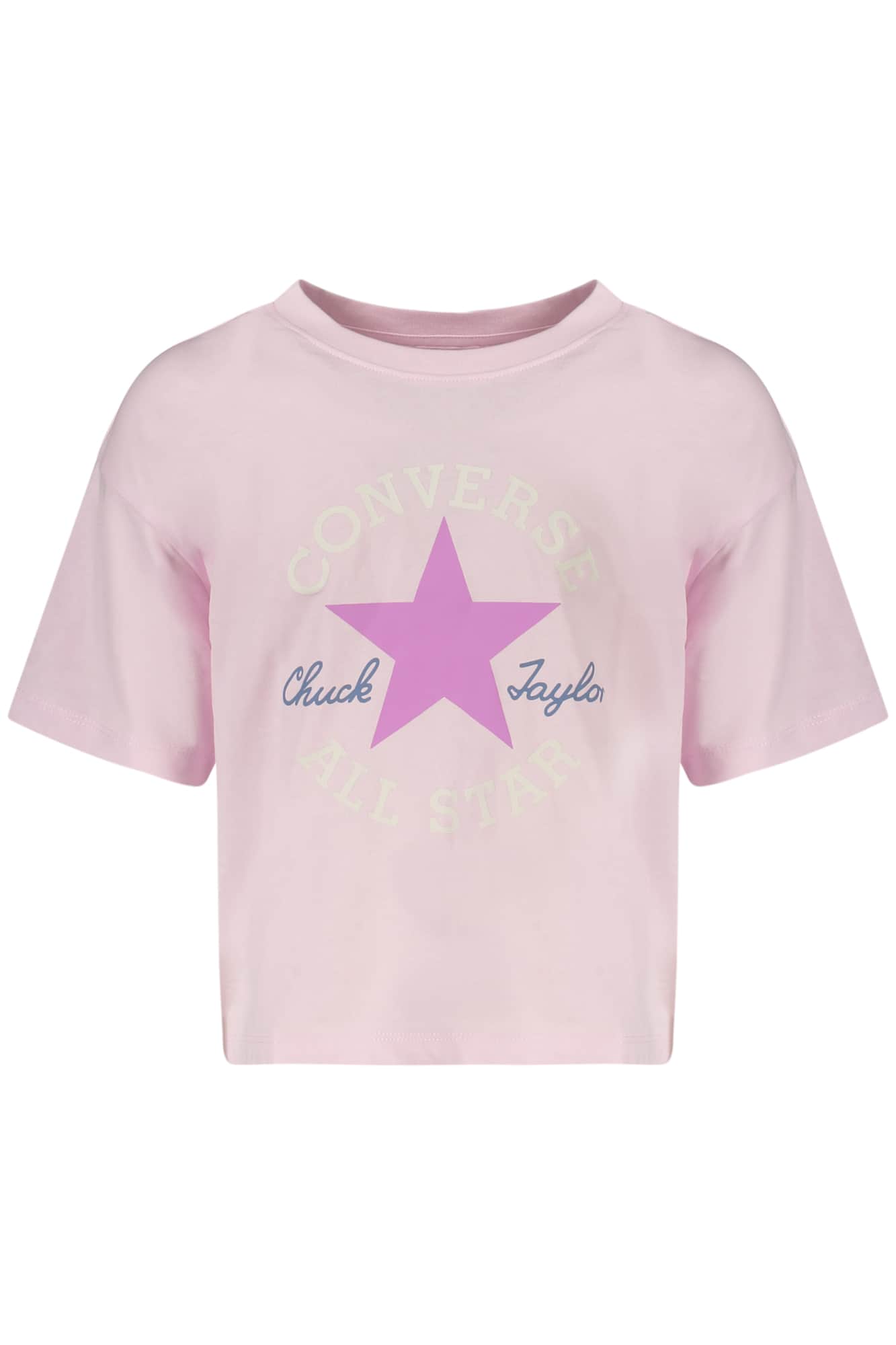 Converse Niñas Manga Corta T-Camisa, Negro