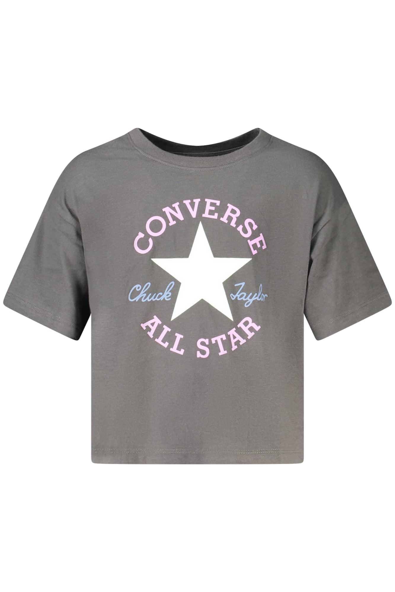 Converse Niñas Manga Corta T-Camisa, Negro