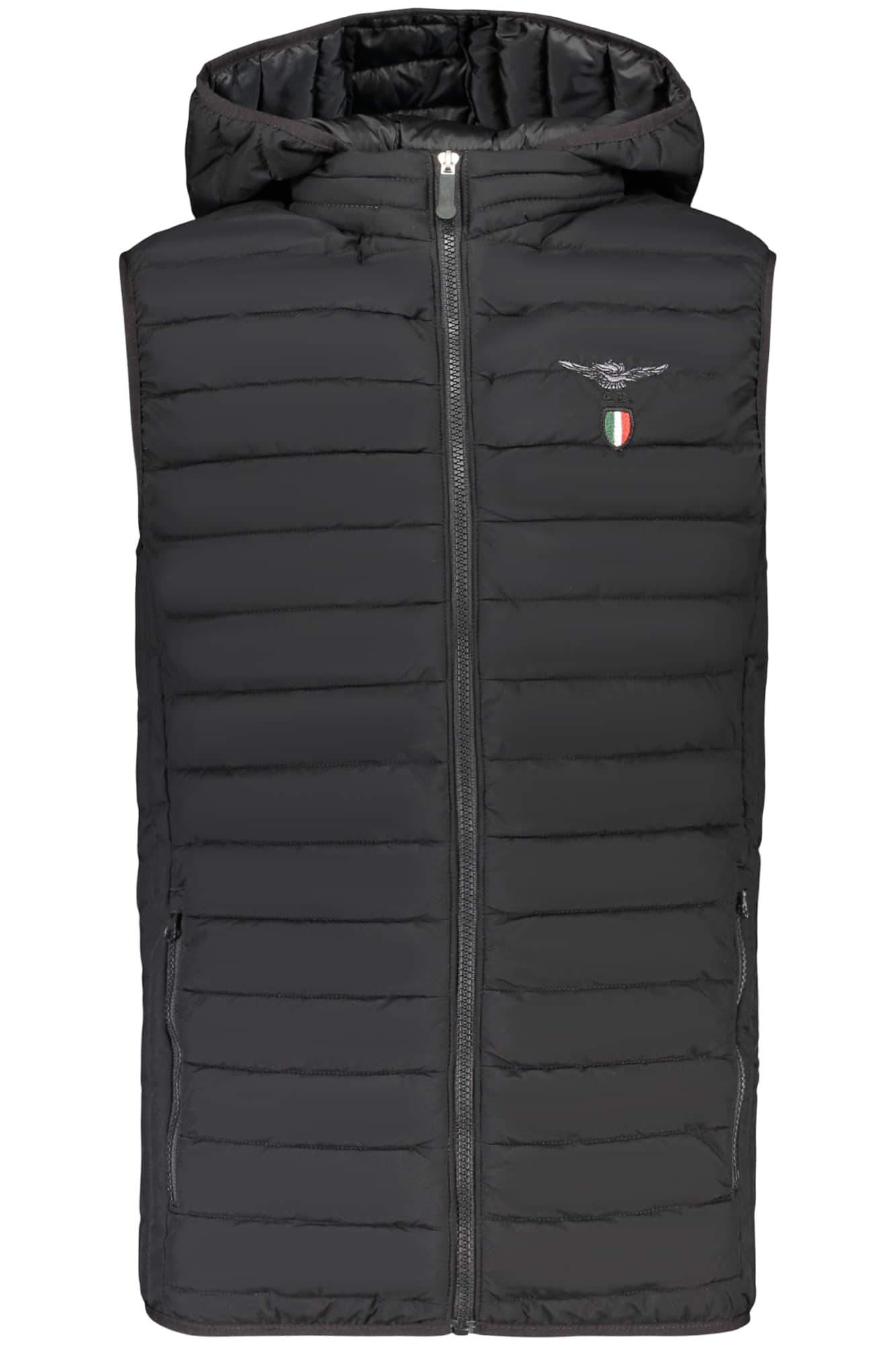 Military academy hombre marrón sin mangas chaqueta