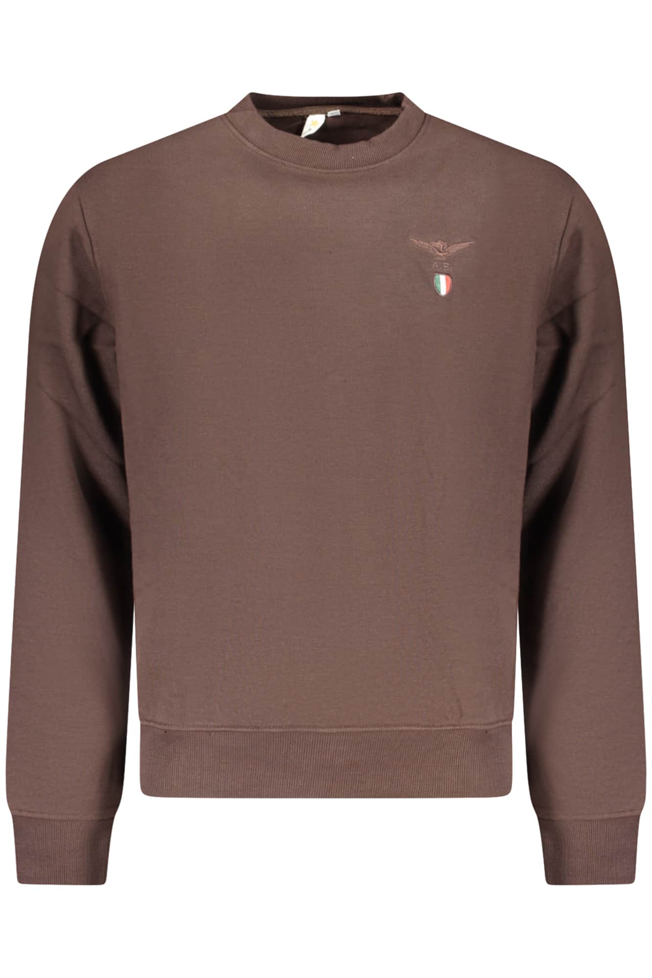 Military academy hombre marrón con cremallera sudadera
