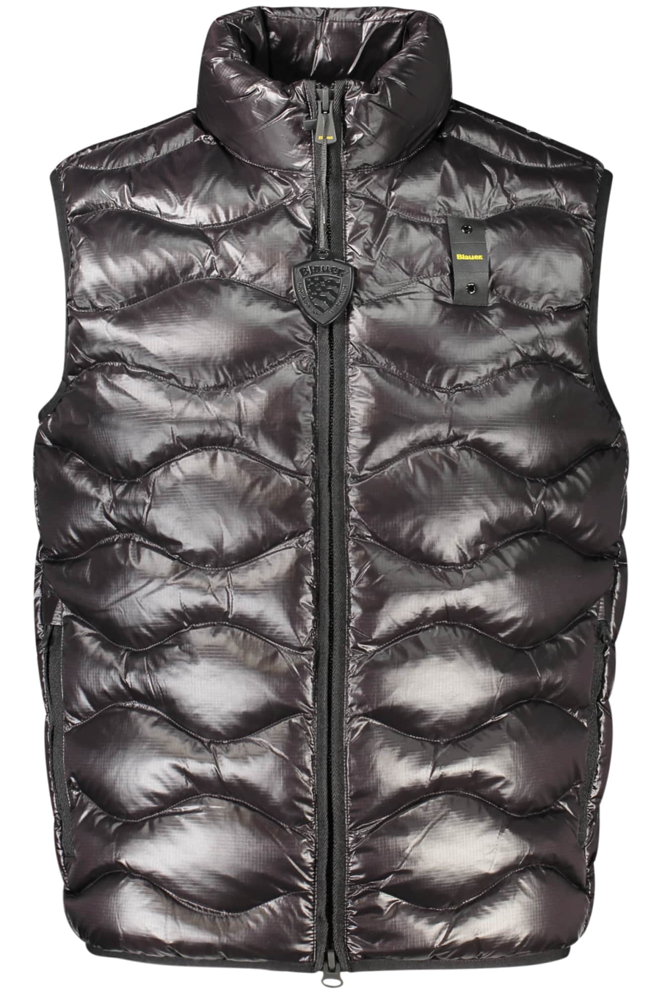Blauer hombre azul sin mangas chaqueta