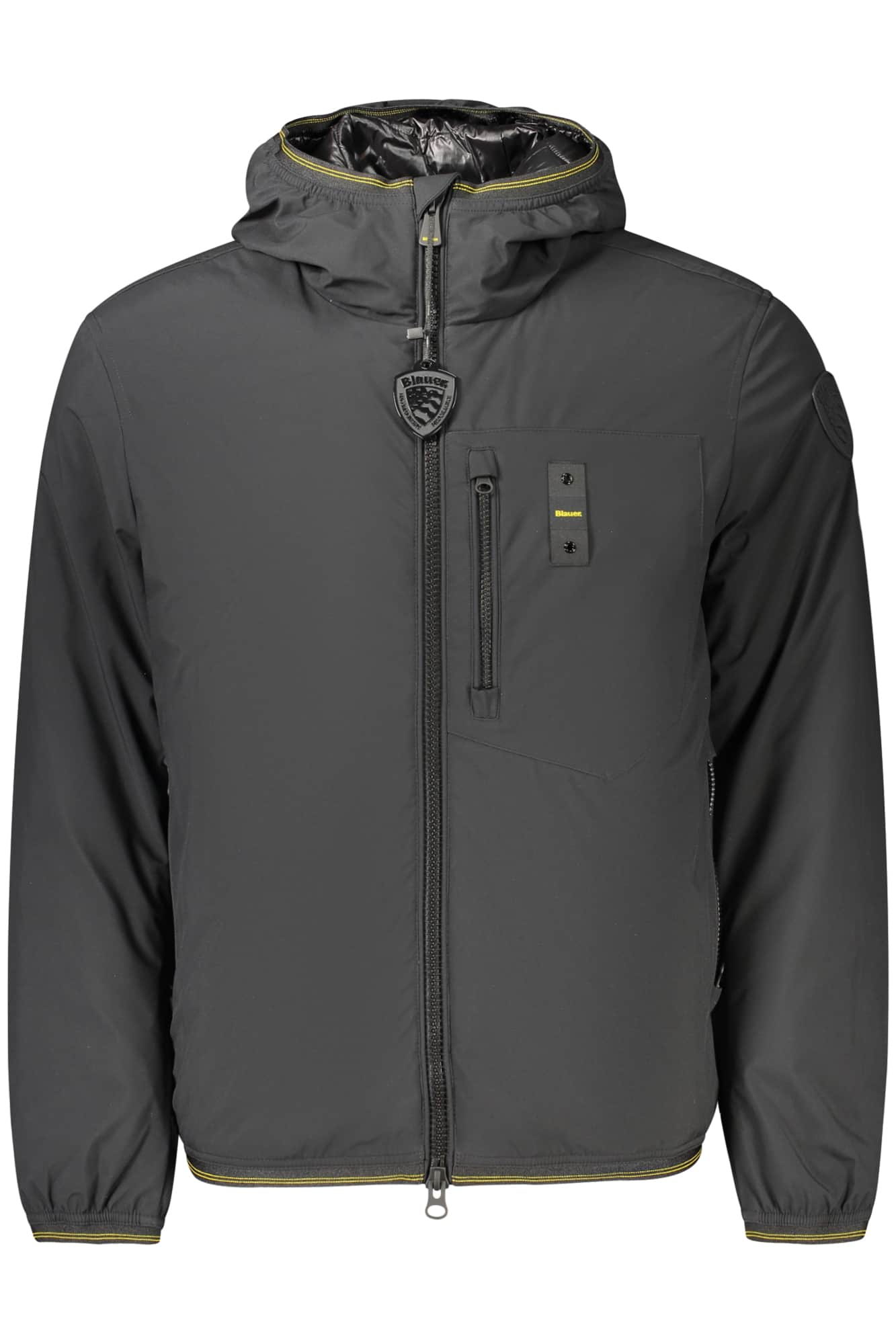 Blauer hombre negro chaqueta