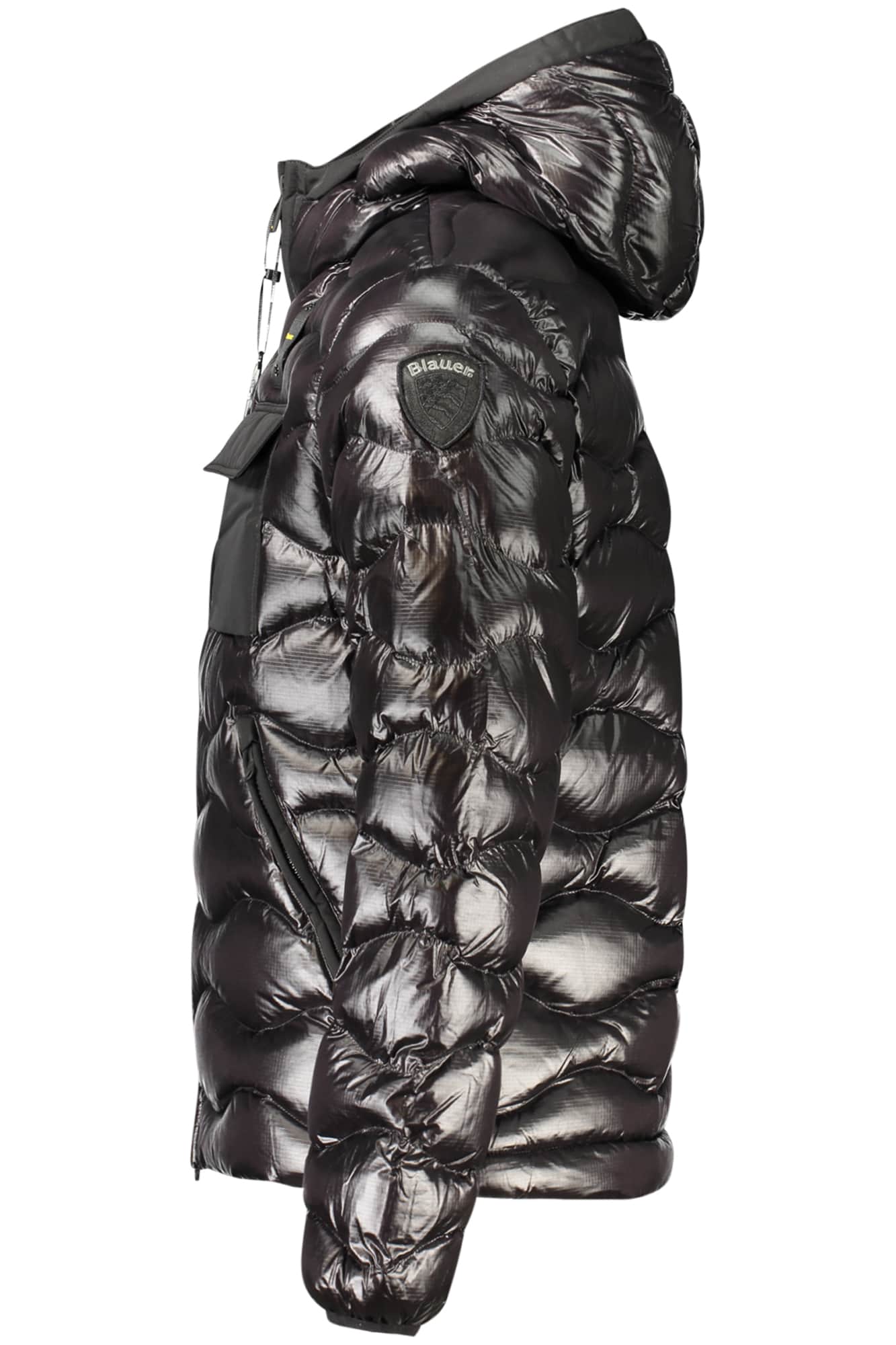 Blauer hombre negro chaqueta