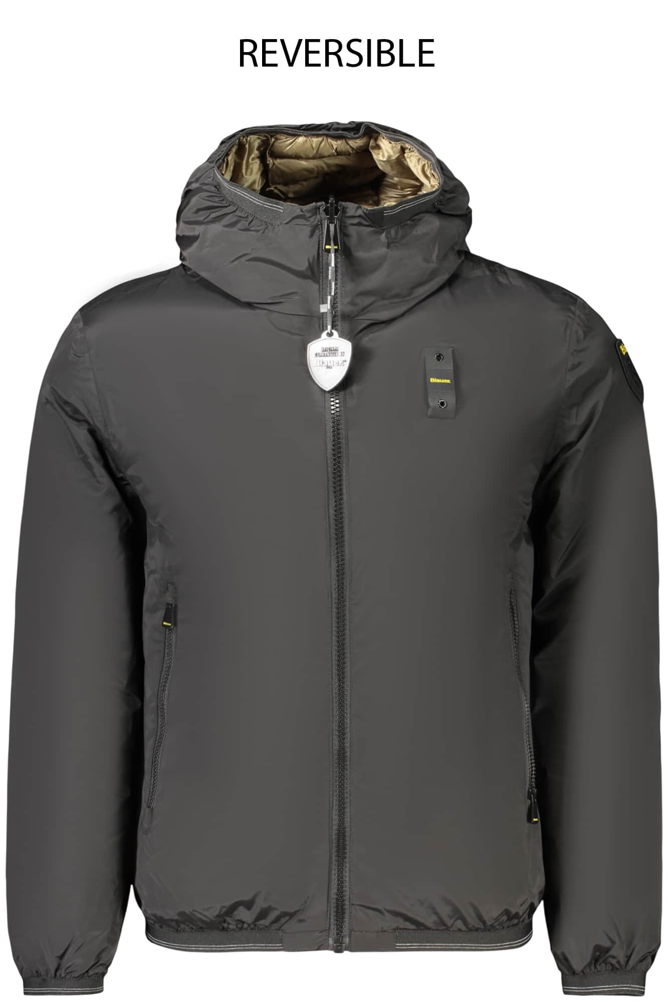 Blauer hombre azul chaqueta