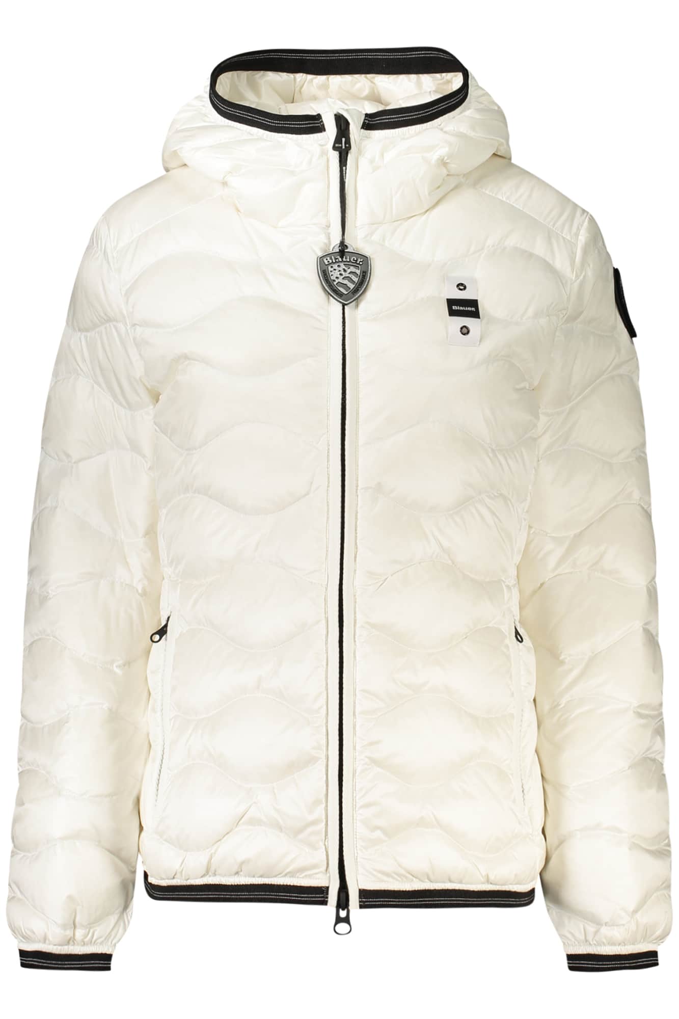 Blauer mujer blanco chaqueta