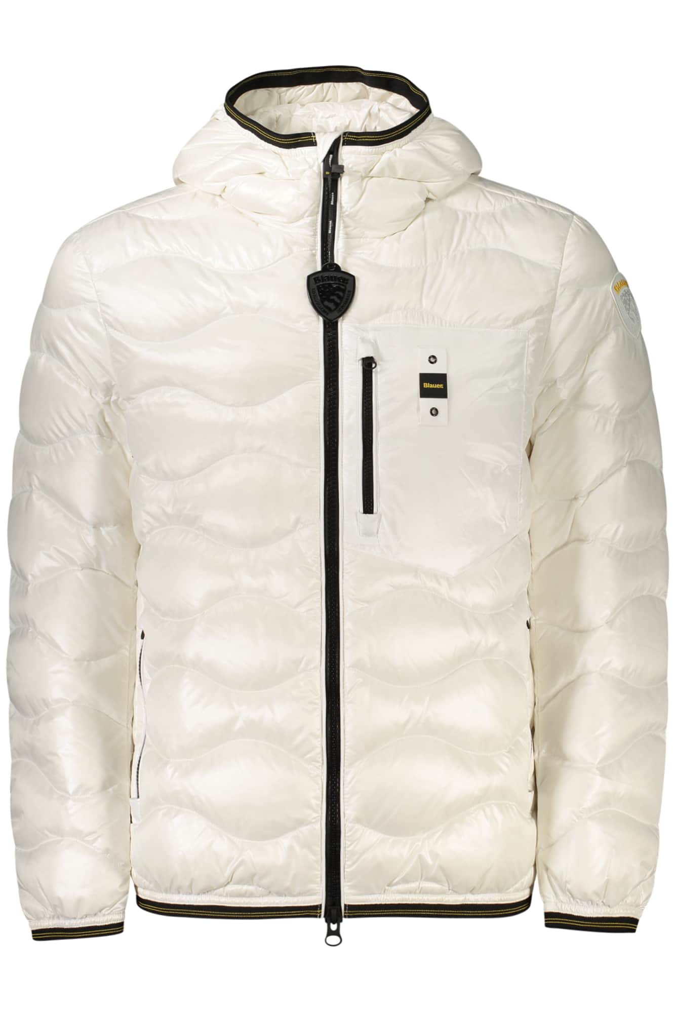 Blauer hombre blanco chaqueta