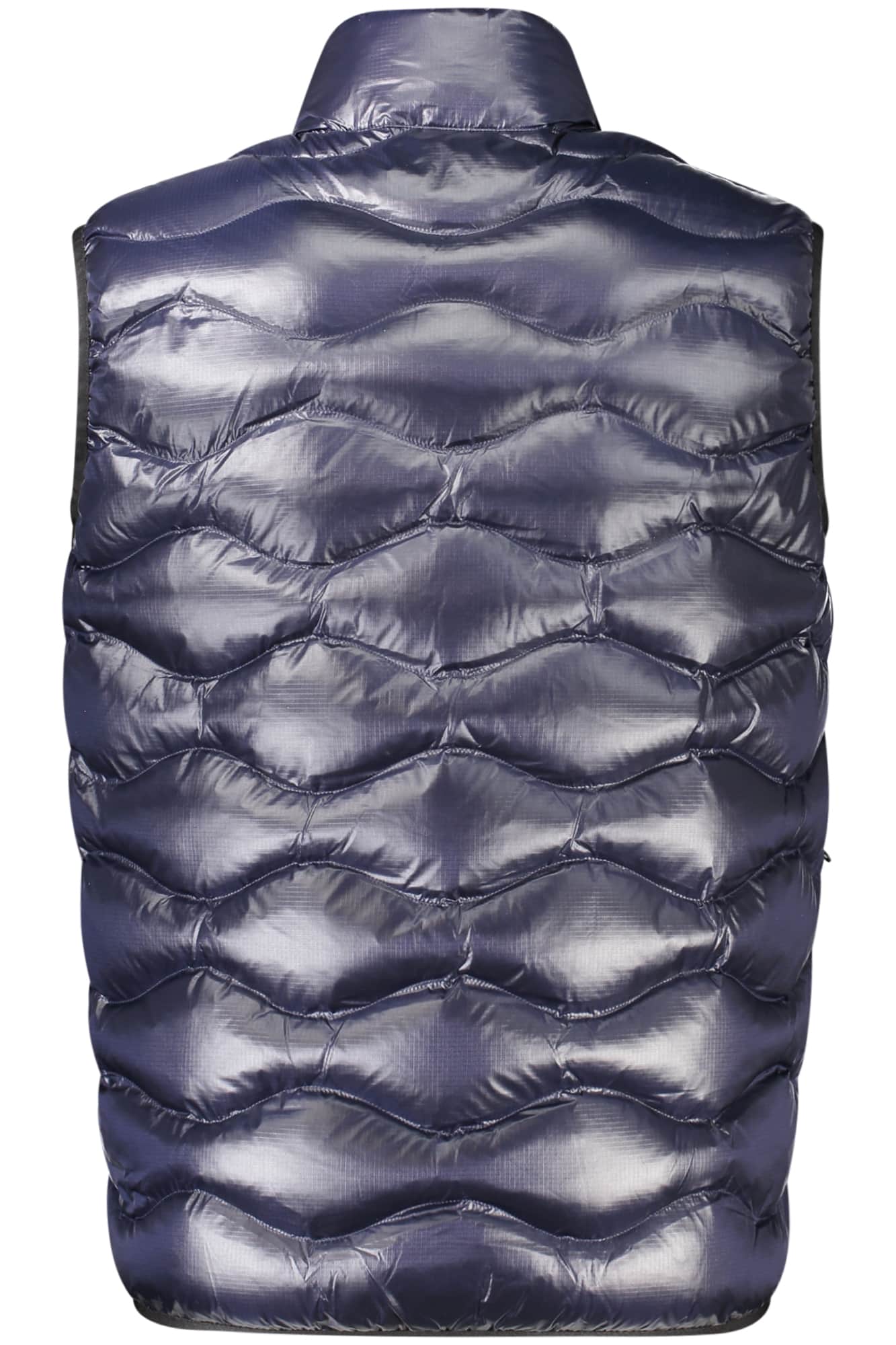 Blauer hombre azul sin mangas chaqueta