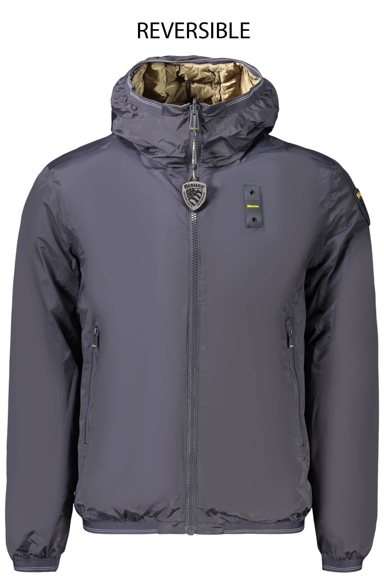 Blauer hombre azul chaqueta