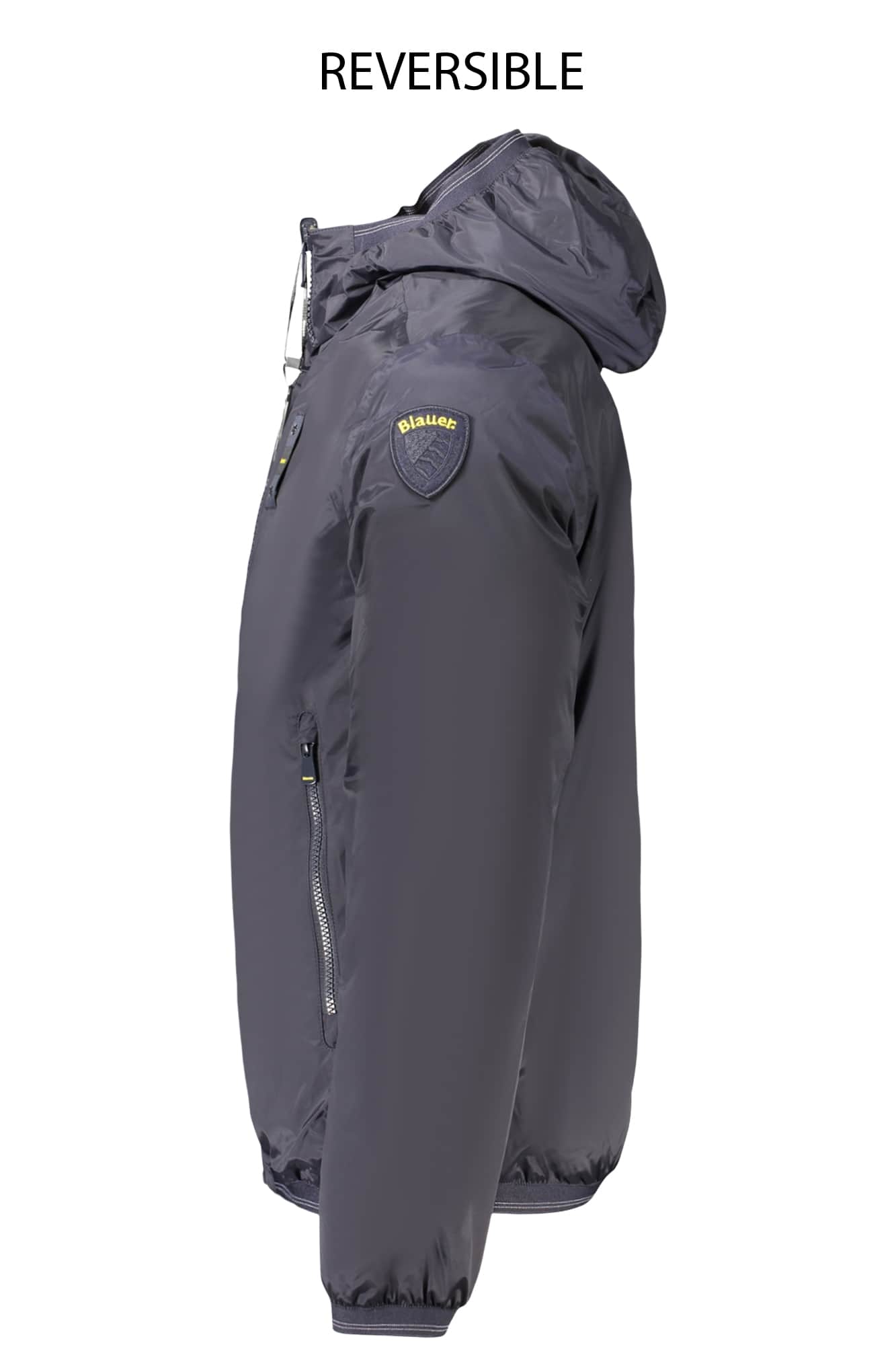 Blauer hombre azul chaqueta