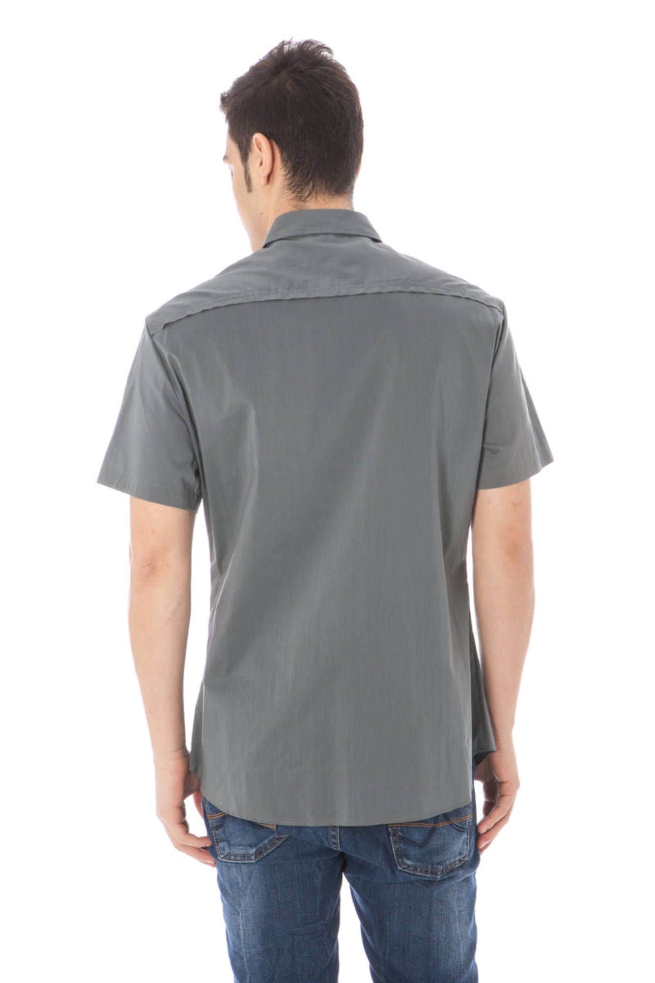 Ropa de baño National manga corta camisa para hombre gris