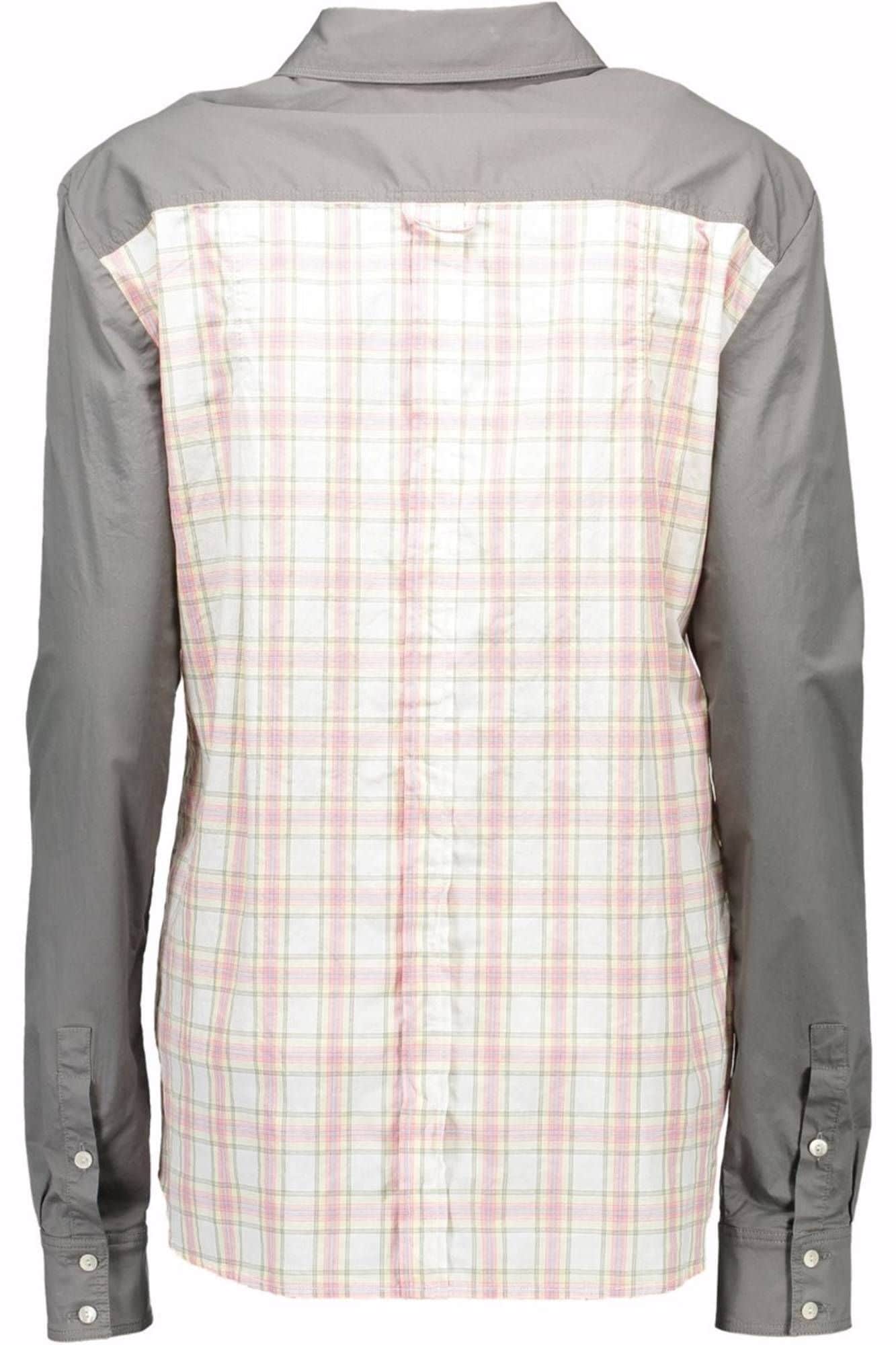 John Galliano mujer manga larga camisa gris
