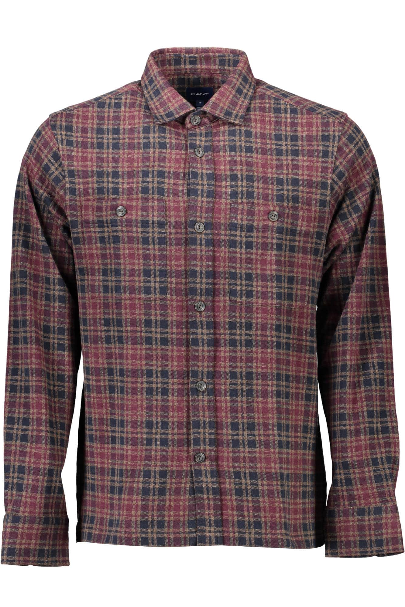 Gant hombre azul manga larga camisa