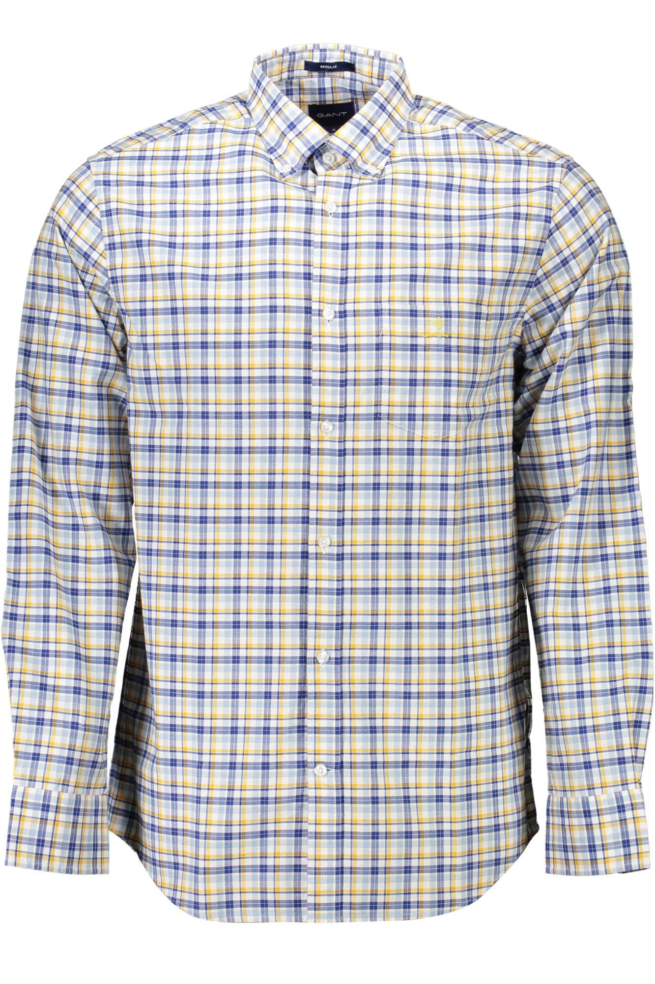 Gant hombre amarillo manga larga camisa