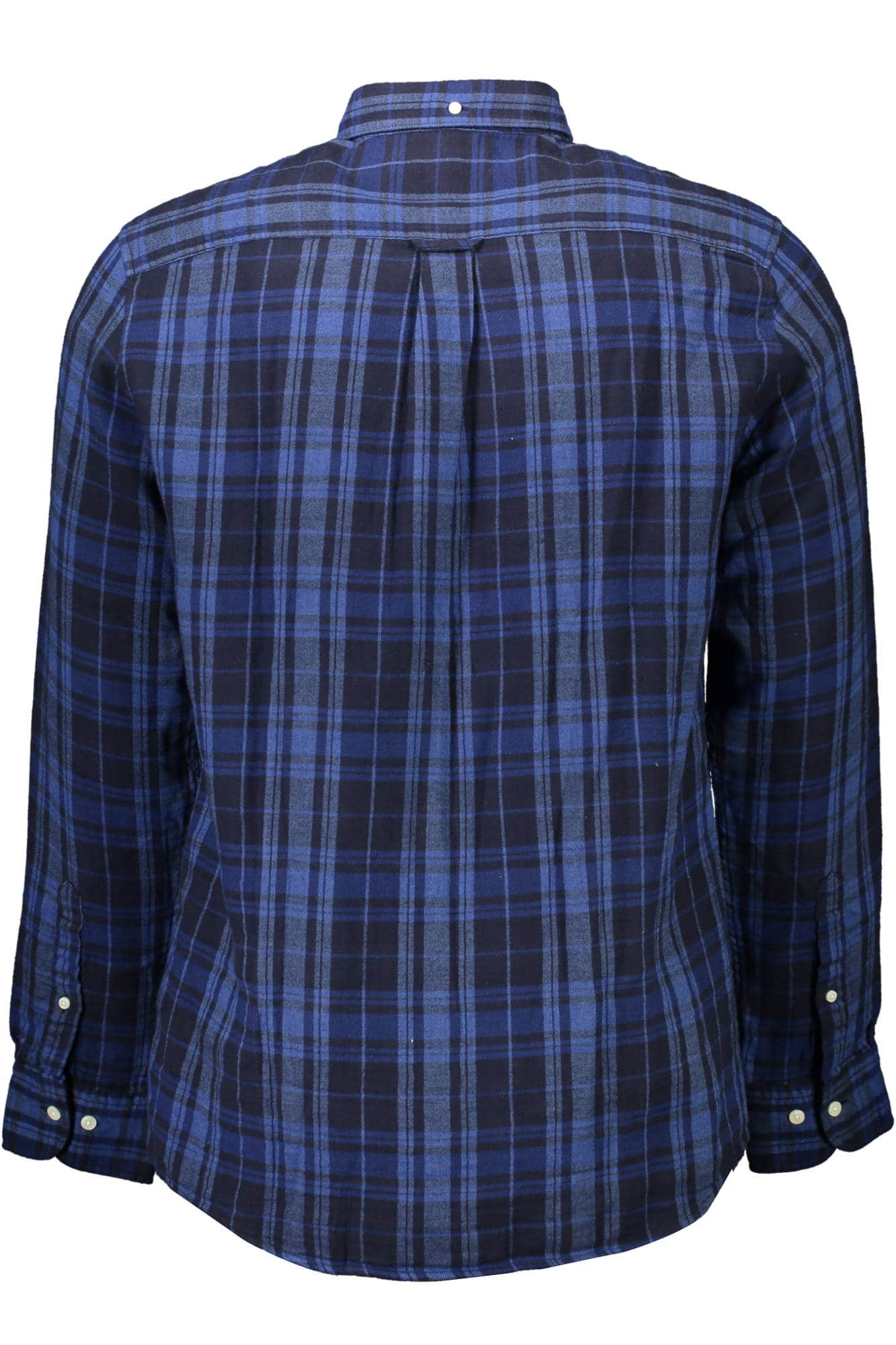 Gant hombre azul manga larga camisa