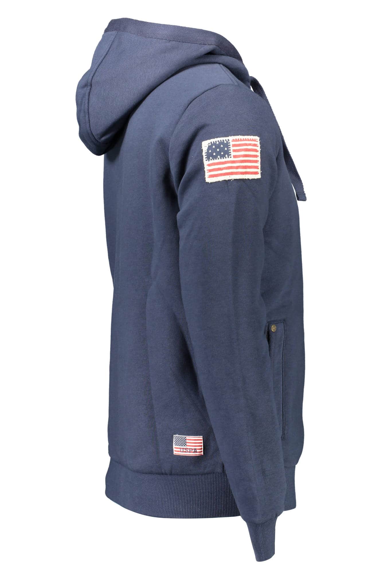 US Polo Assn. hombre azul con cremallera sudadera