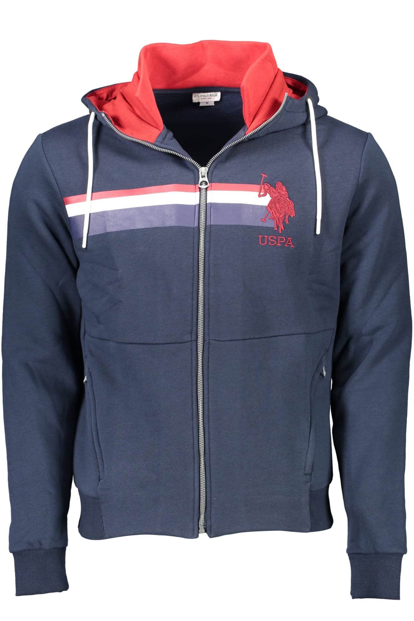 US Polo Assn. hombre azul con cremallera sudadera