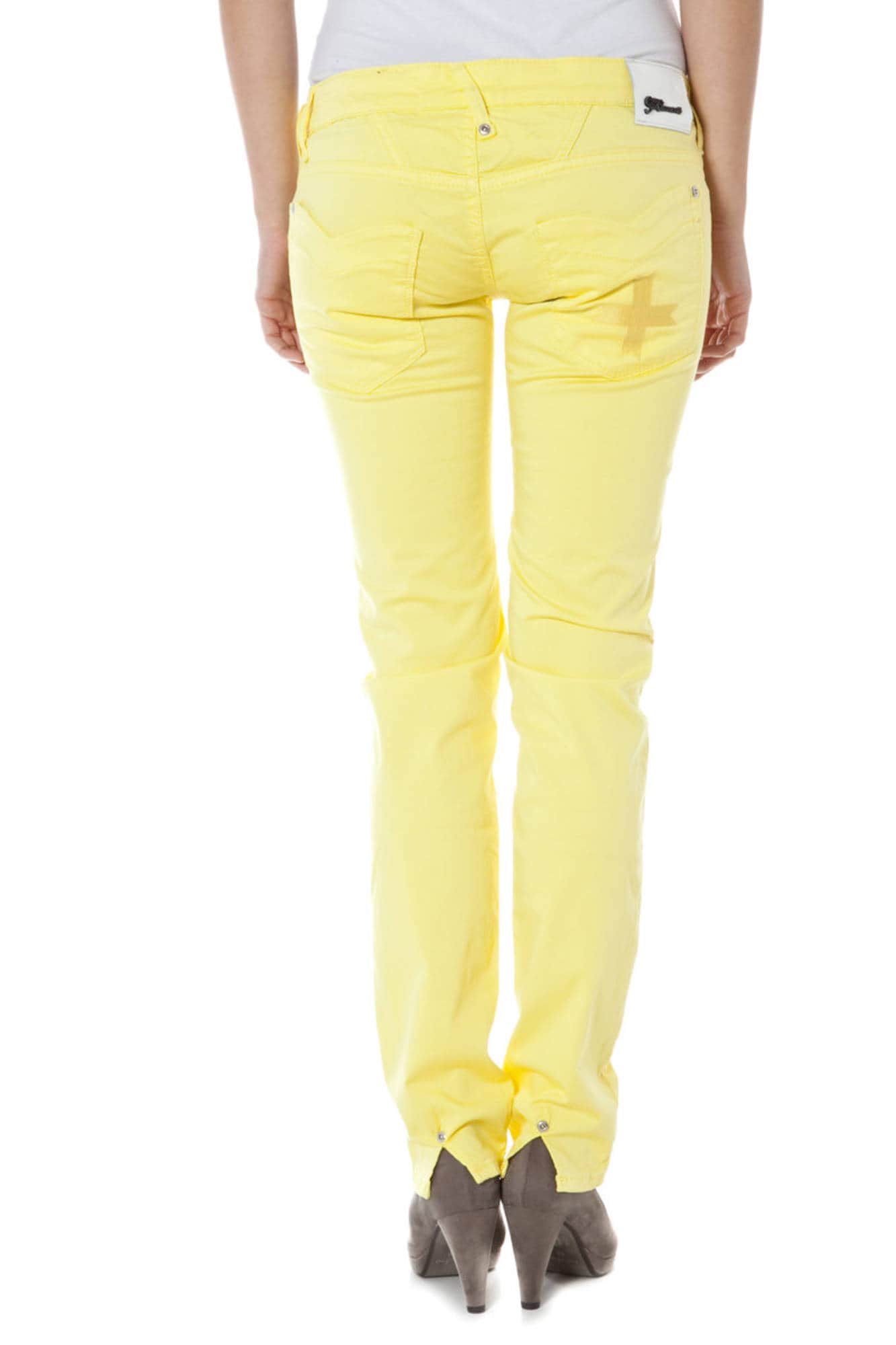 Zuelements amarillo mujer pantalón