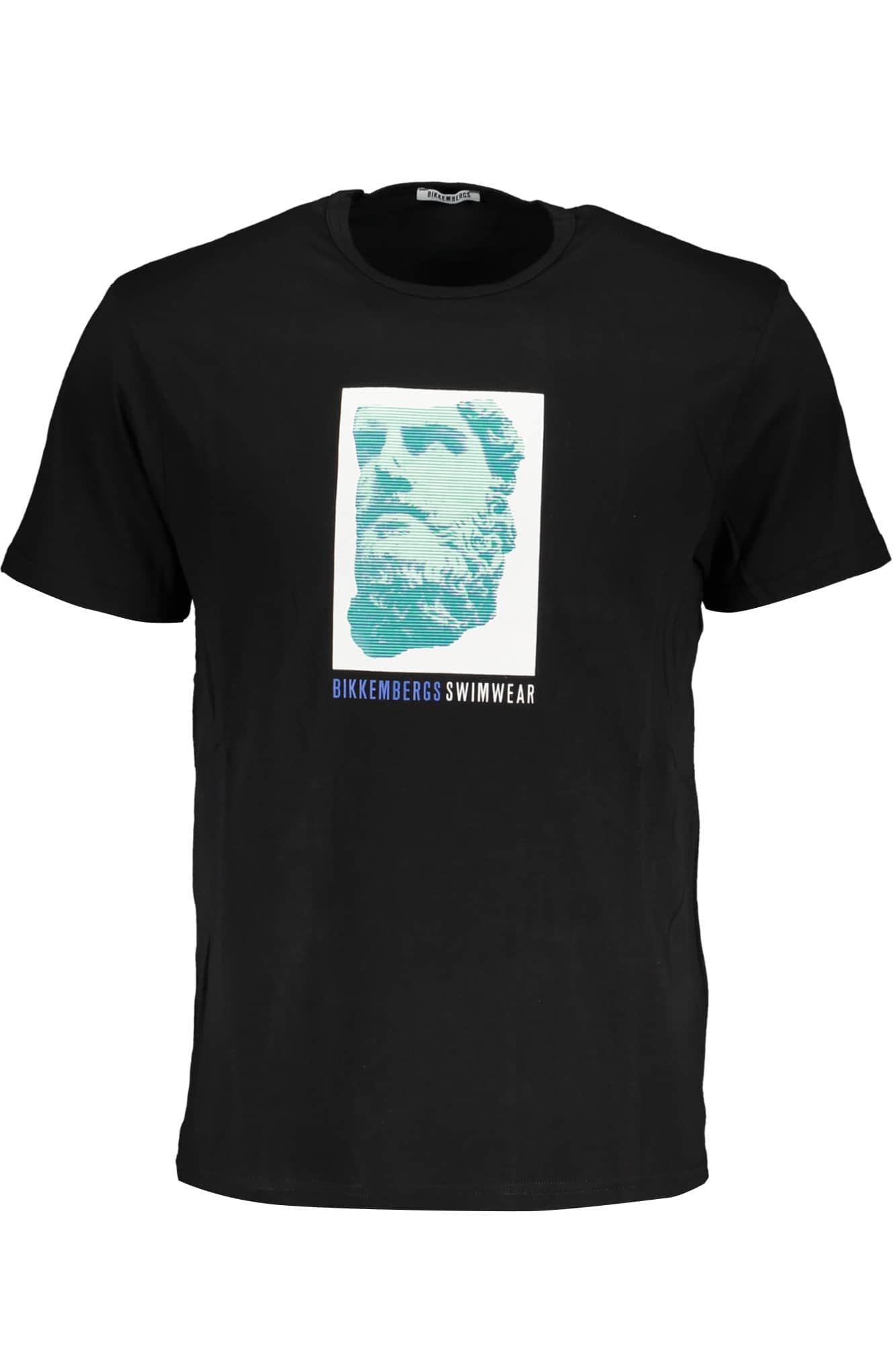 Bikkembergs hombre manga corta t-camisa negro
