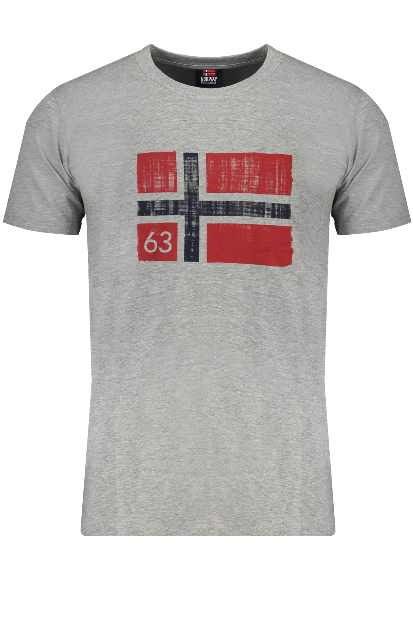 Norway 1963 gris hombre manga corta t-camisa