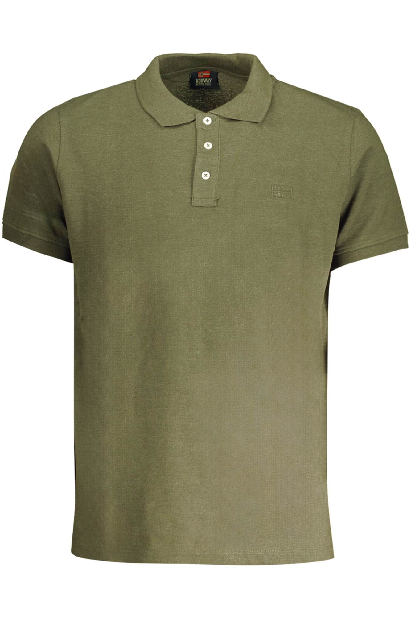 Norway 1963 verde hombre manga corta polo