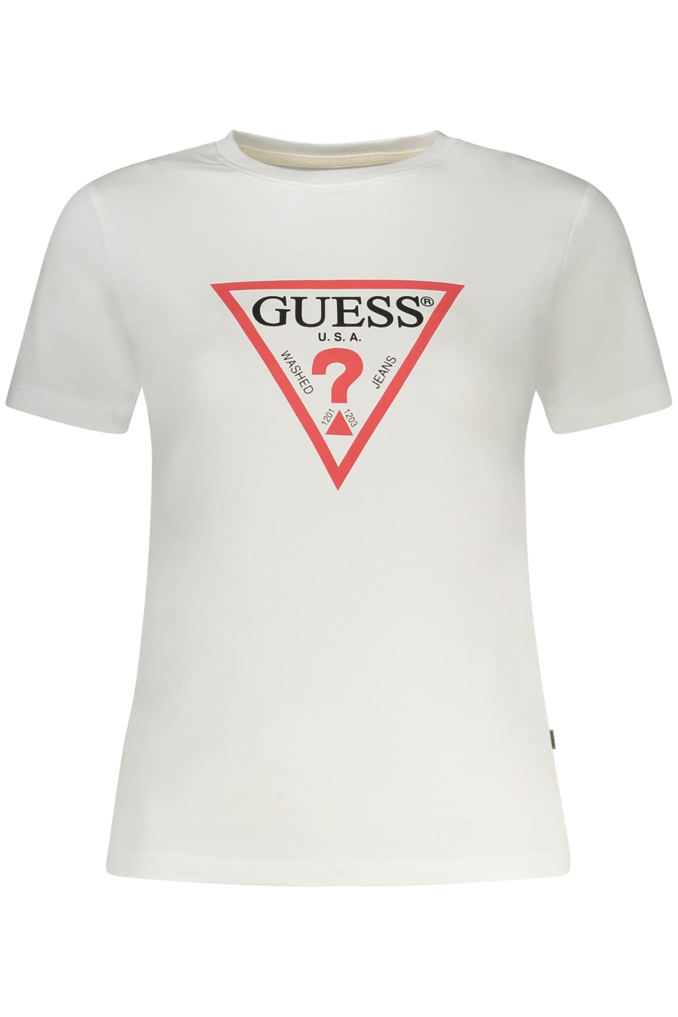 Guess vaqueros manga corta t-camisa mujer negro