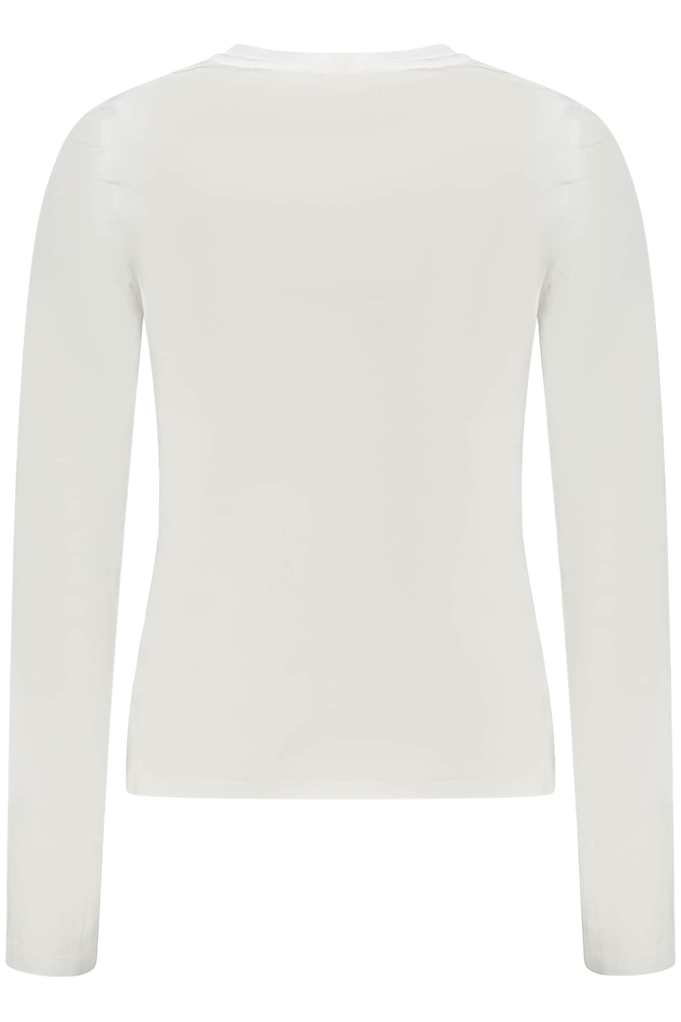 Guess vaqueros manga larga t-camisa mujer negro