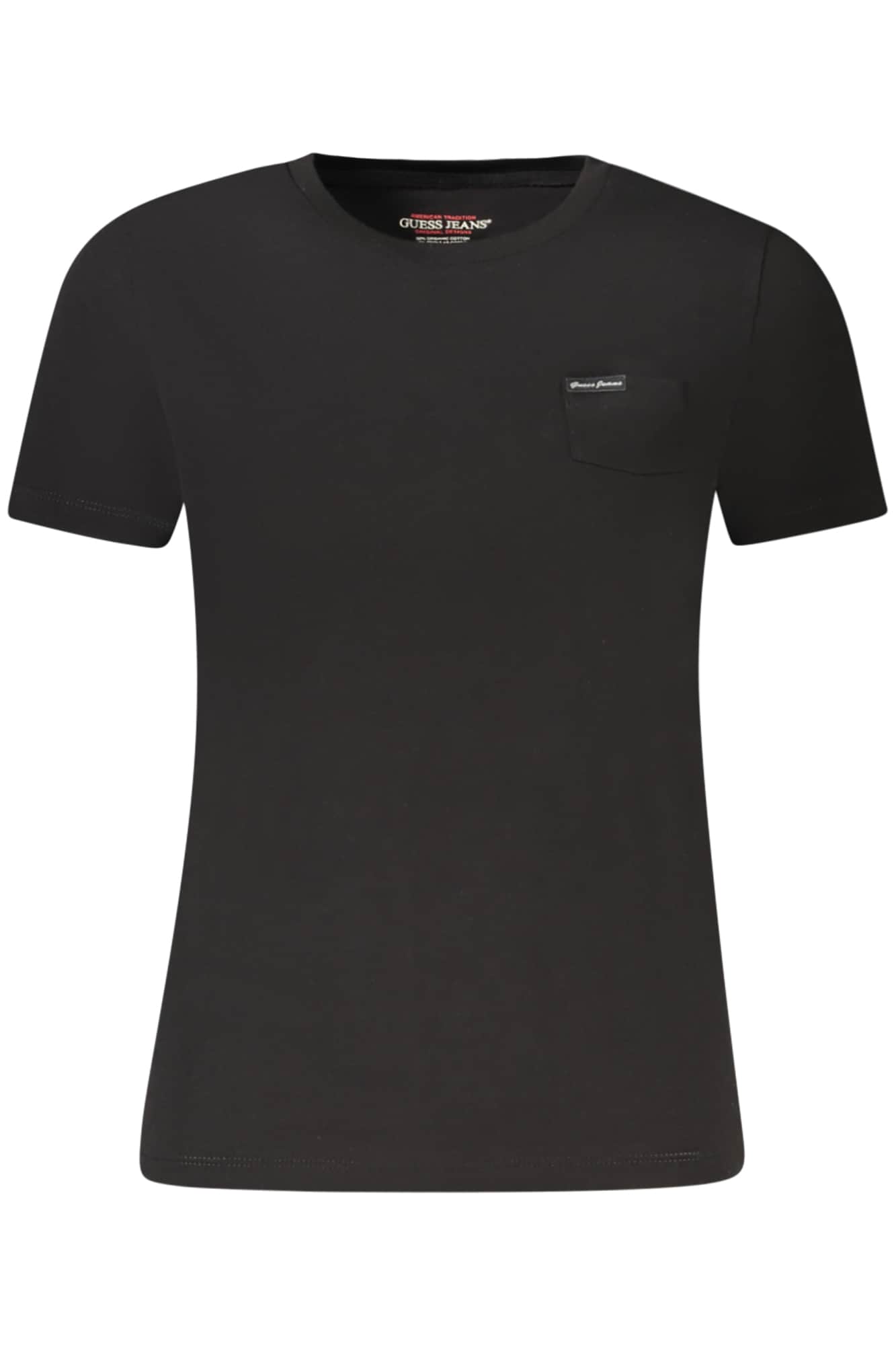 Guess vaqueros manga corta t-camisa mujer negro