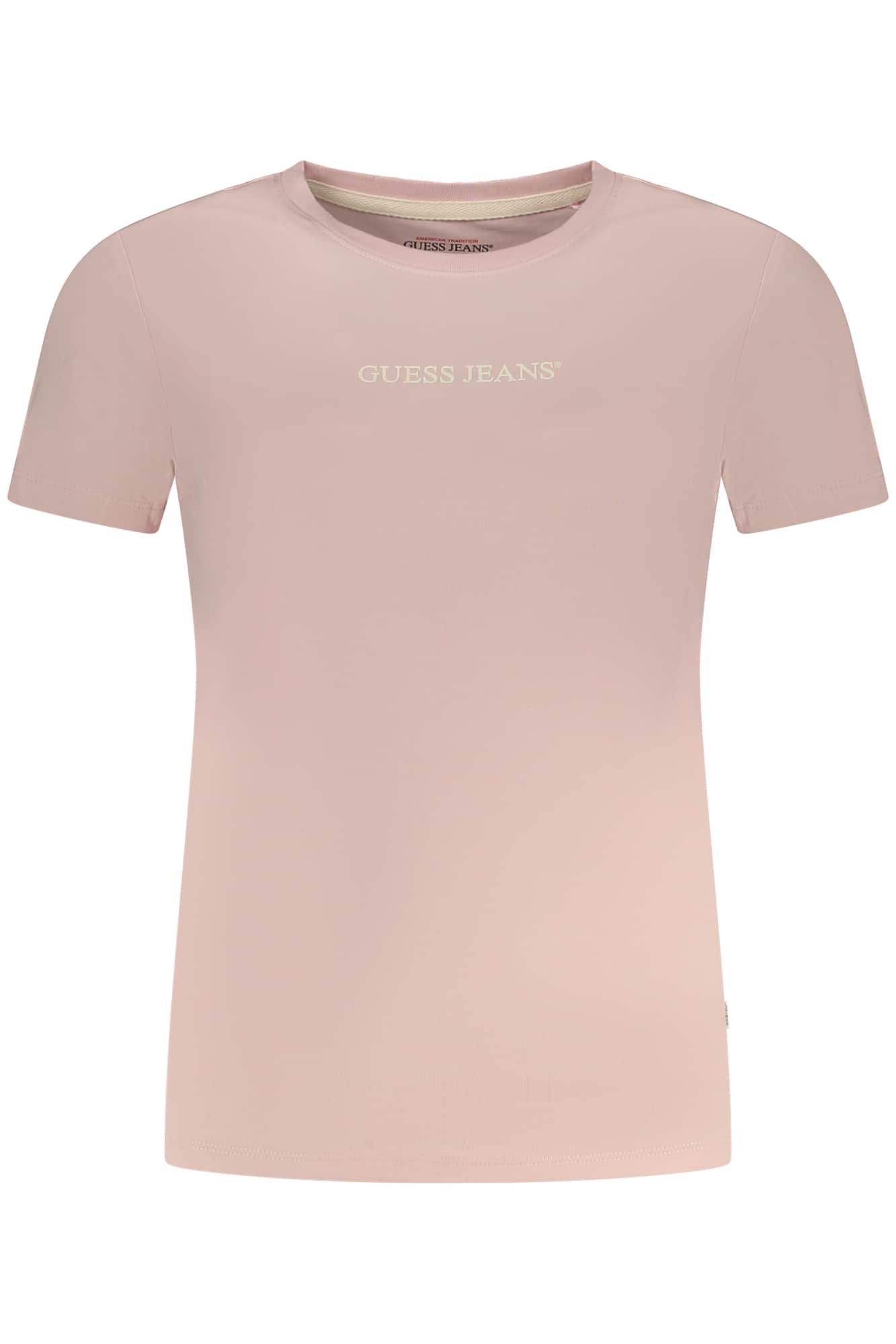 Guess vaqueros mujer manga corta t-camisa rosa