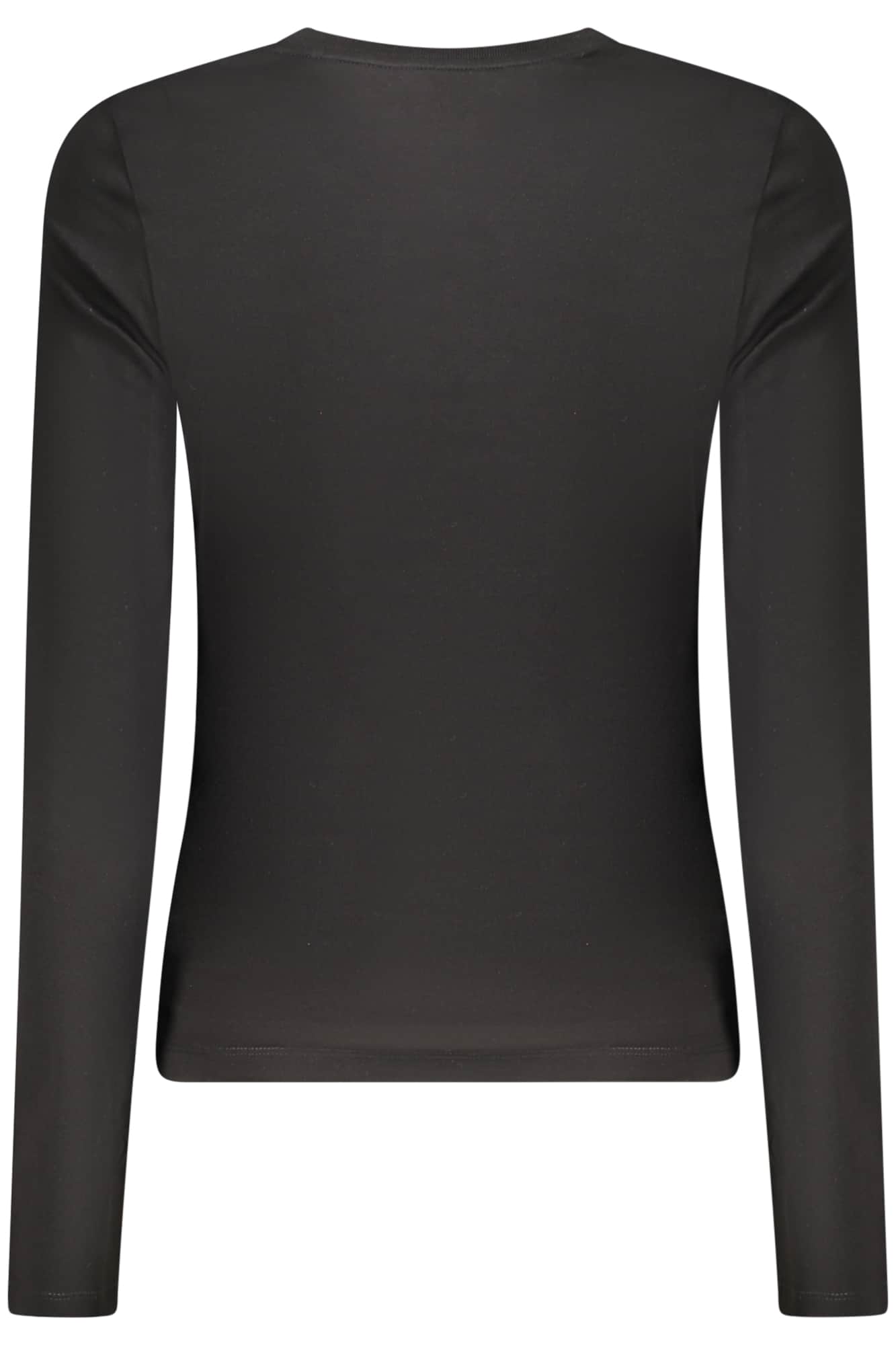 Guess vaqueros manga larga t-camisa mujer negro
