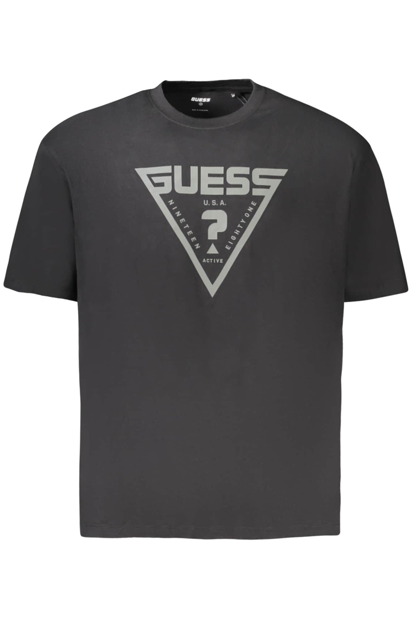 Guess vaqueros manga corta t-camisa hombre negro