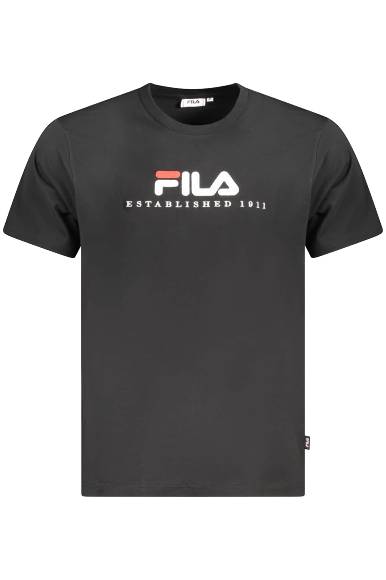 Fila hombre manga corta t-camisa negro