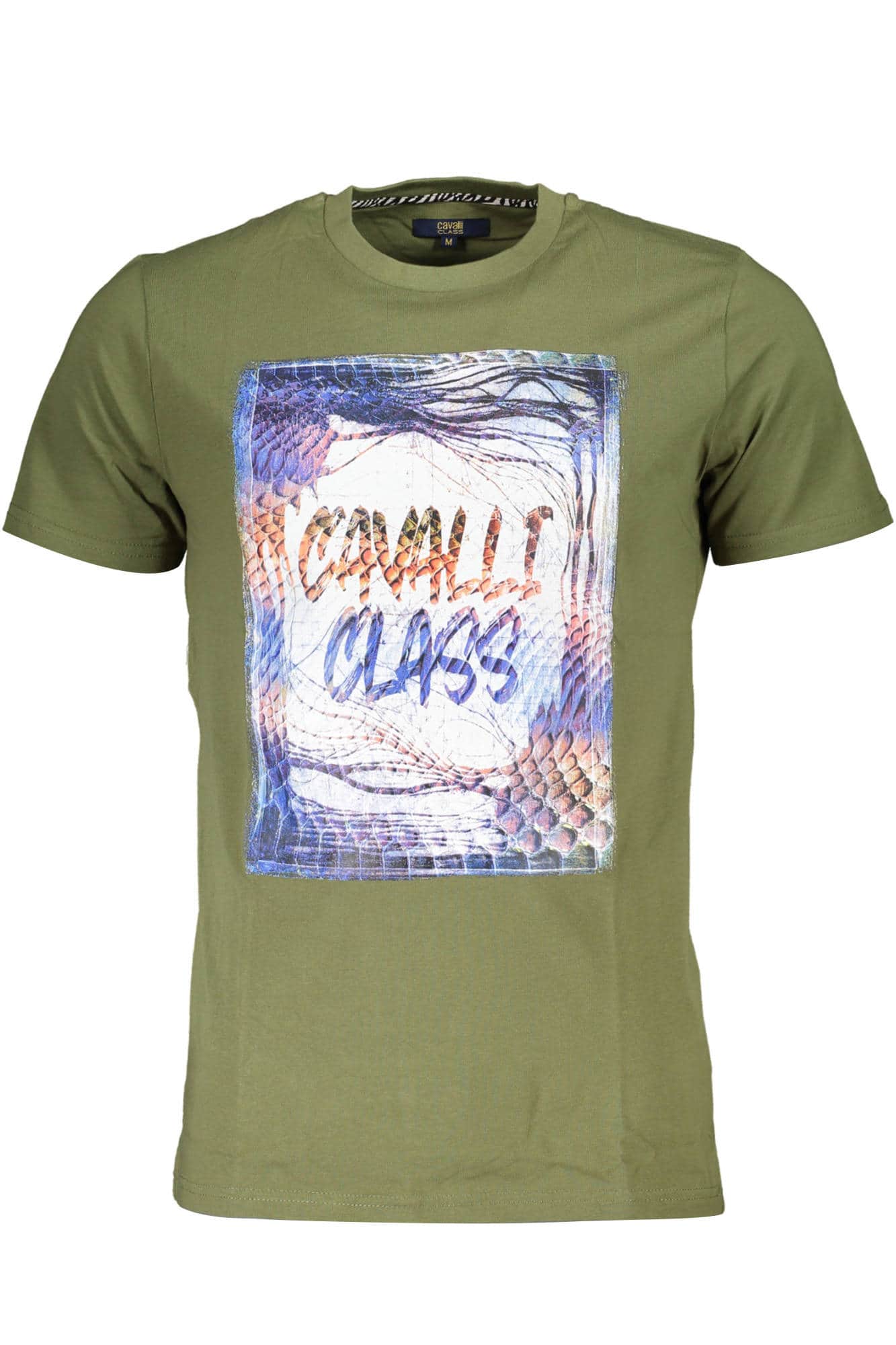 Cavalli Class manga larga t-camisa hombre sleeve t-camisa verde