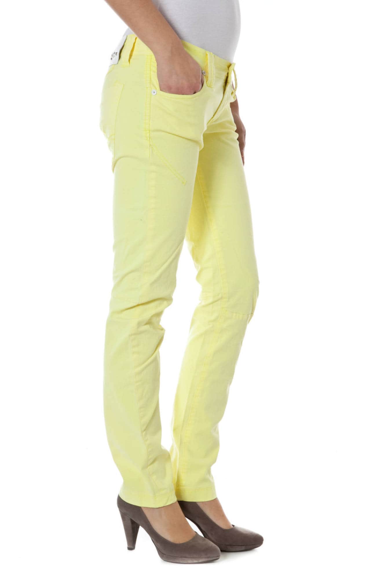 Zuelements amarillo mujer pantalón