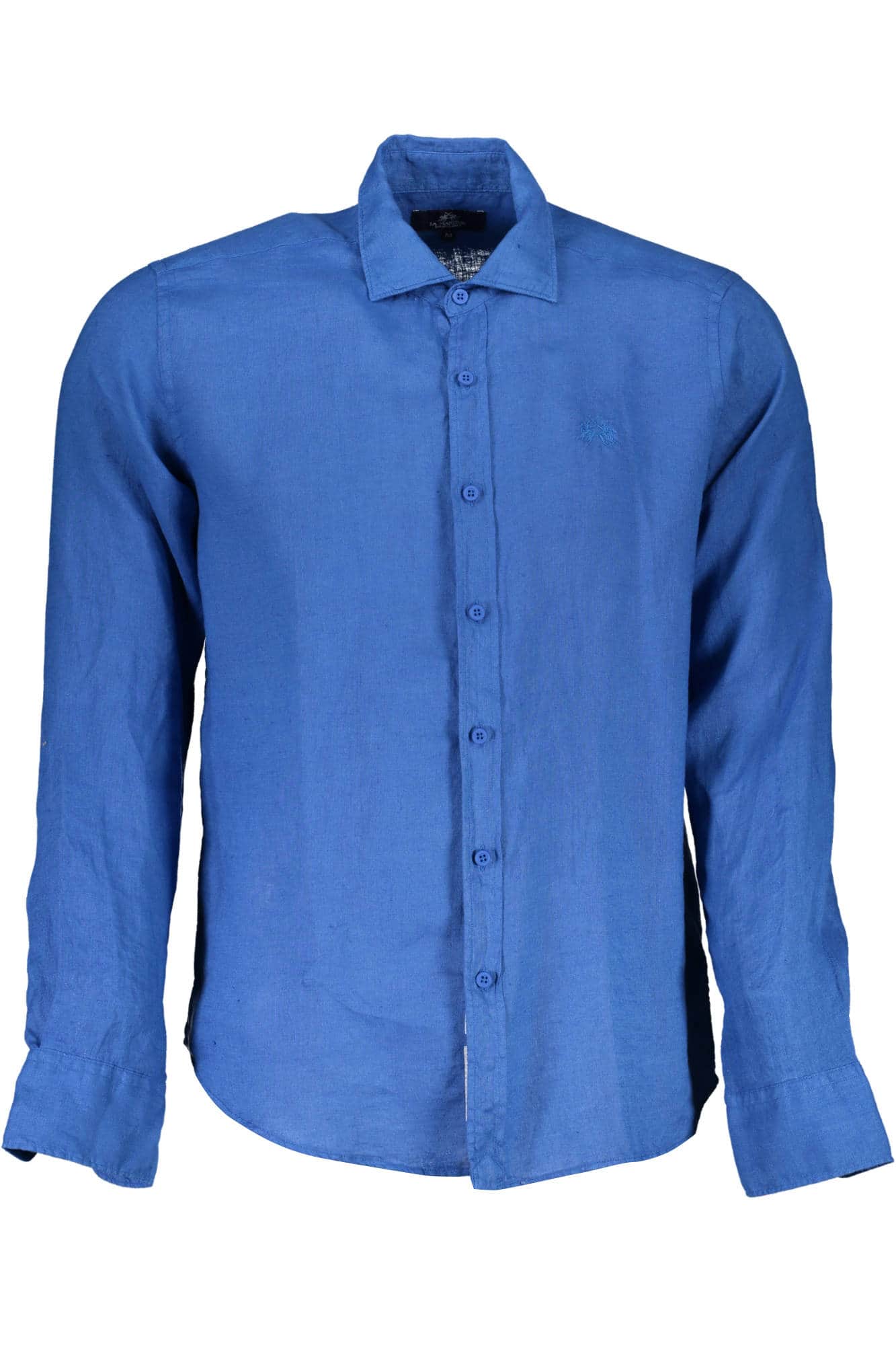 La Martina manga larga camisa hombre azul