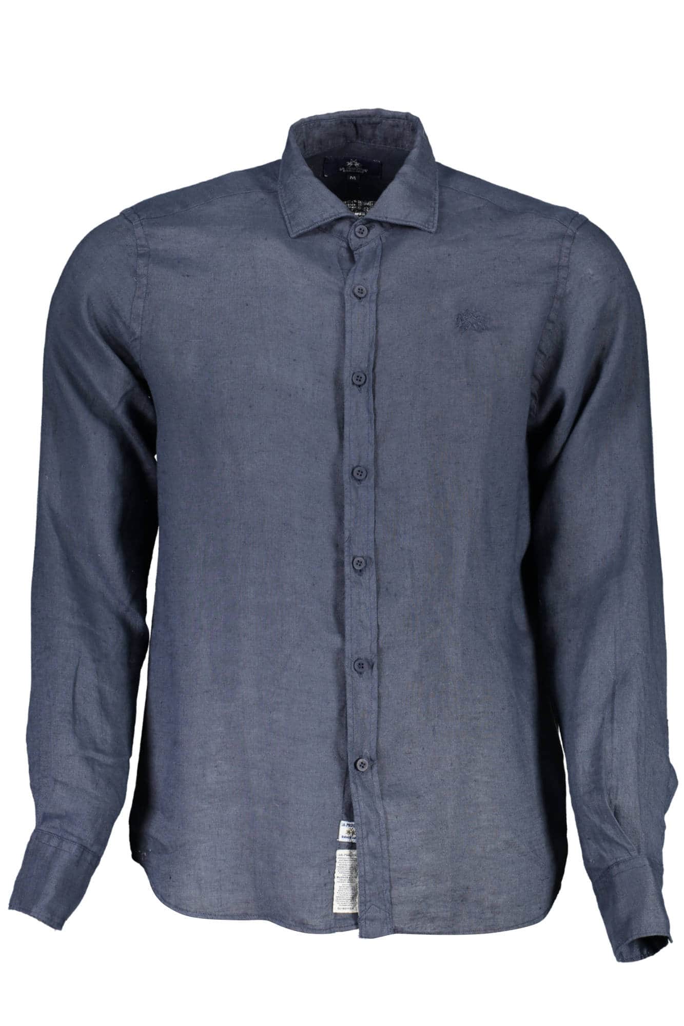 La Martina manga larga camisa hombre azul